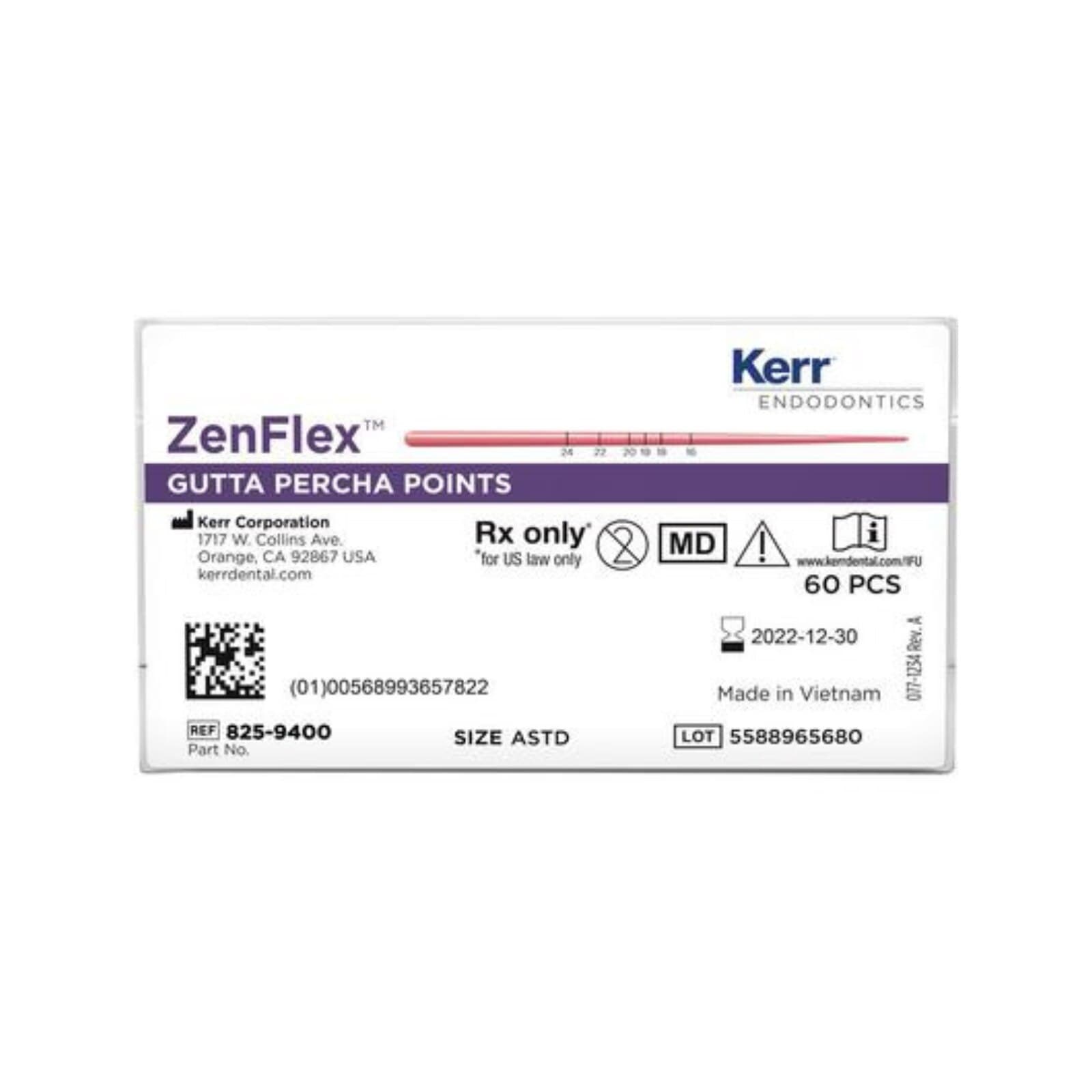 ZenFlex Gutta Percha Points, .04 Taper, Size 25, Red, 50/Pk, 825-9425 thumbnail 2
