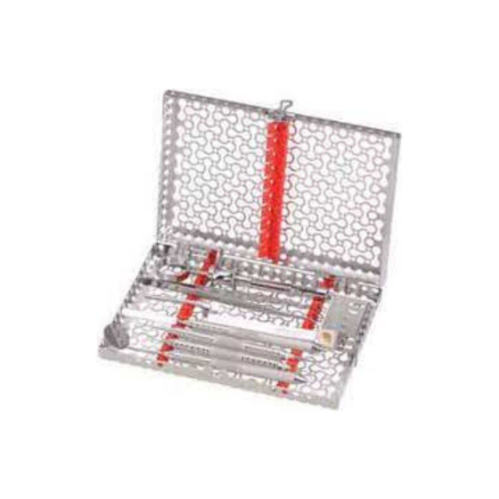 Hu-Friedy IMS Signature Series Handpiece Cassette, Red, Large, 3" x 8" x 1.25", Holds 3 High-Speed Handpieces or 5 Ultrasonic Inserts, IM60H0 thumbnail 2