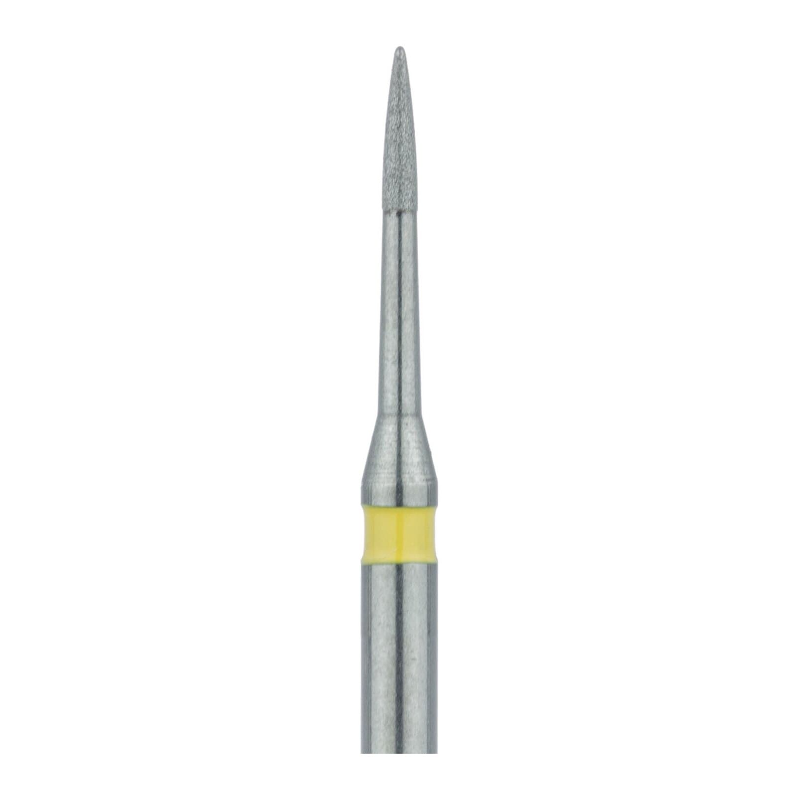 Meisinger Multi-Use Diamond Bur, FG, Short Flame, #889LC, 0.9 mm, Extra Fine, Yellow, 5/Pk, 889LC-009-FG thumbnail 4