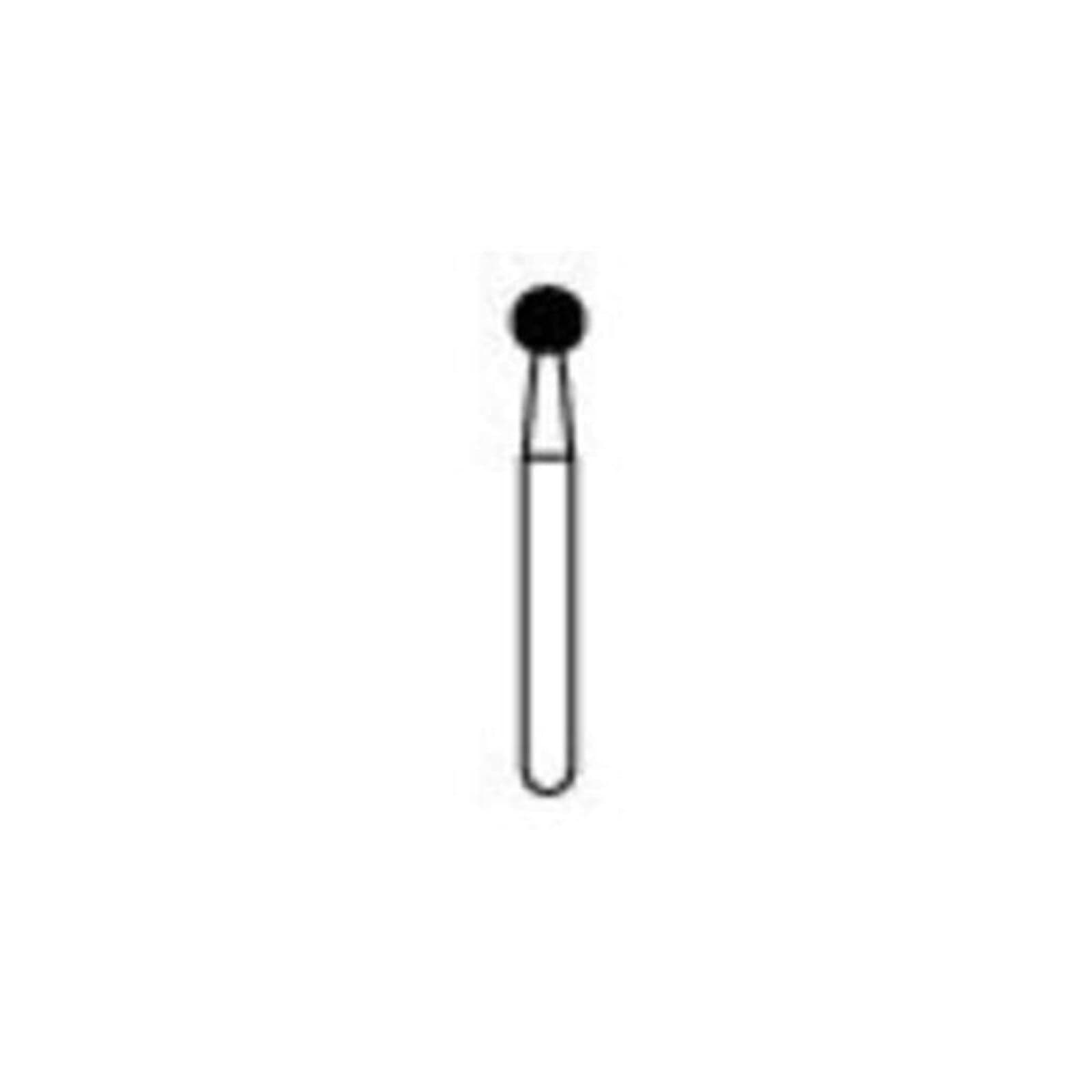 NTI HP Diamond Bur, Round, Medium Grit, Gray, #801-023, 2.3 mm, M801-023HP, Each thumbnail 2