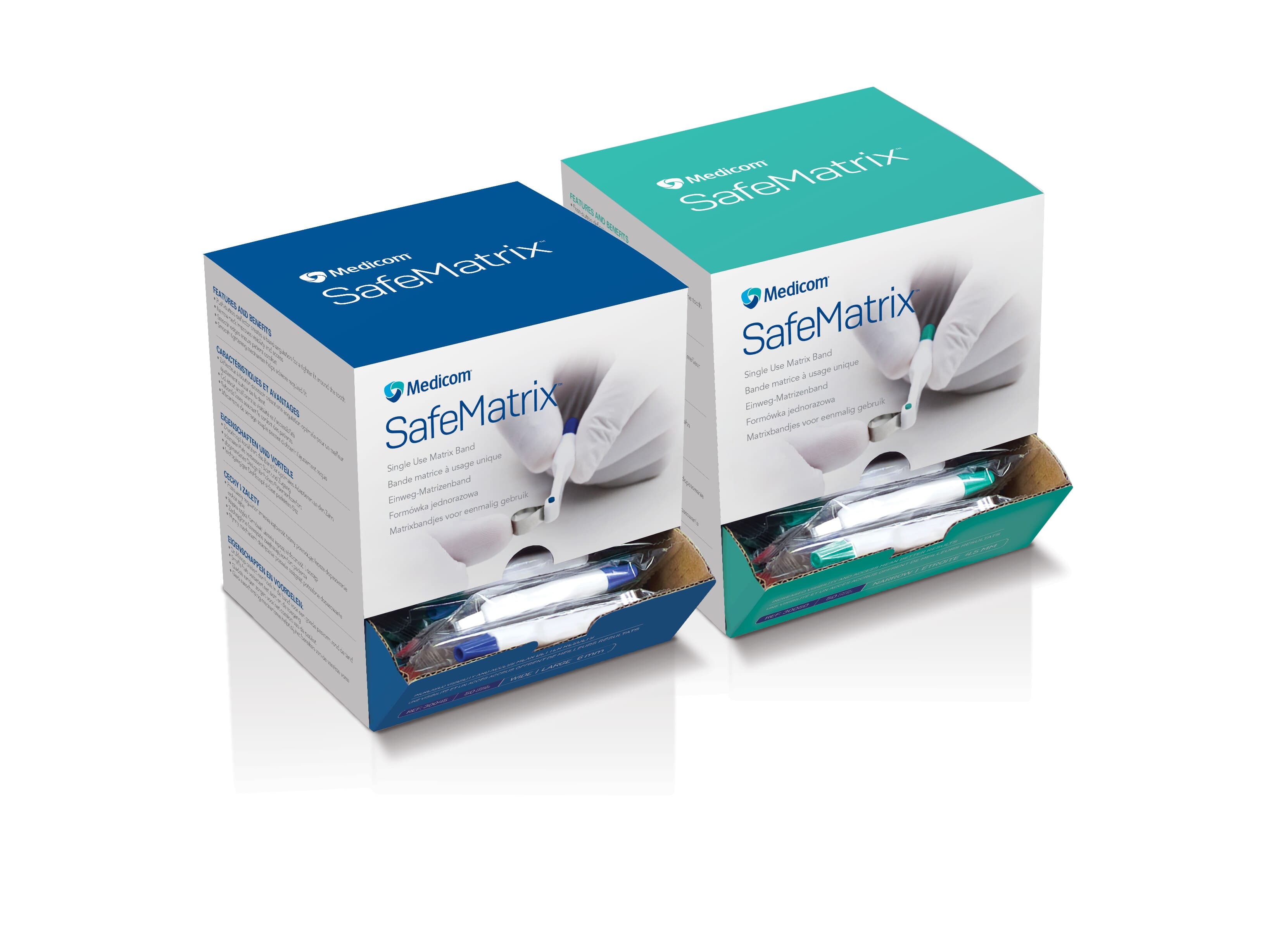 SafeMatrix Single-Use Matrix Bands, Regular Wide 6mm, Blue, 50/Box, 30045 thumbnail 15