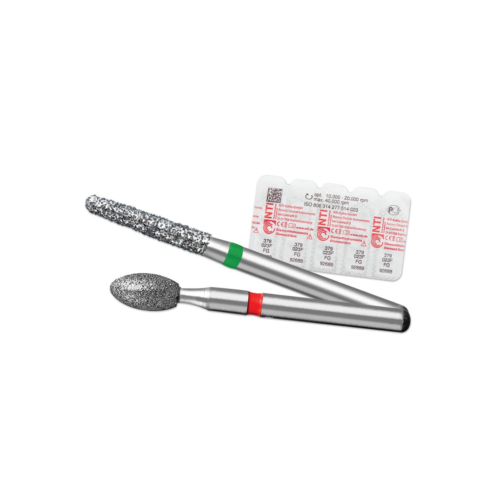 NTI Gold Pack FG Diamond Bur, Coarse, Curettage, #878K-014, 50/Pkg, C878K-014G thumbnail 2