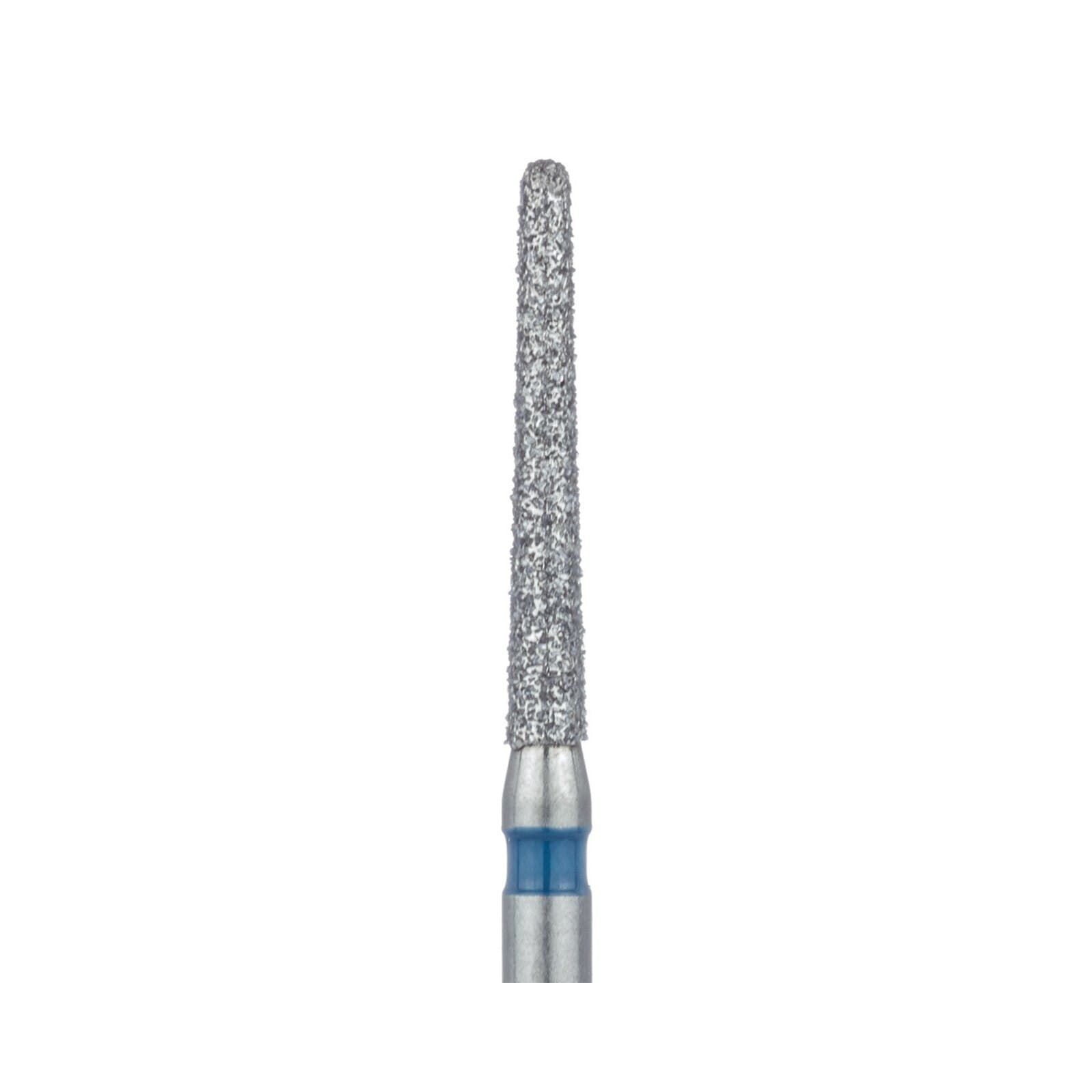 Meisinger 852-014-FG Diamond Bur, Medium Grit, Round End Tapered (Cone), Friction Grip, 1.4 mm Head Diameter, 10.0 mm Head Length, Blue Ring, 5/Pkg thumbnail 3