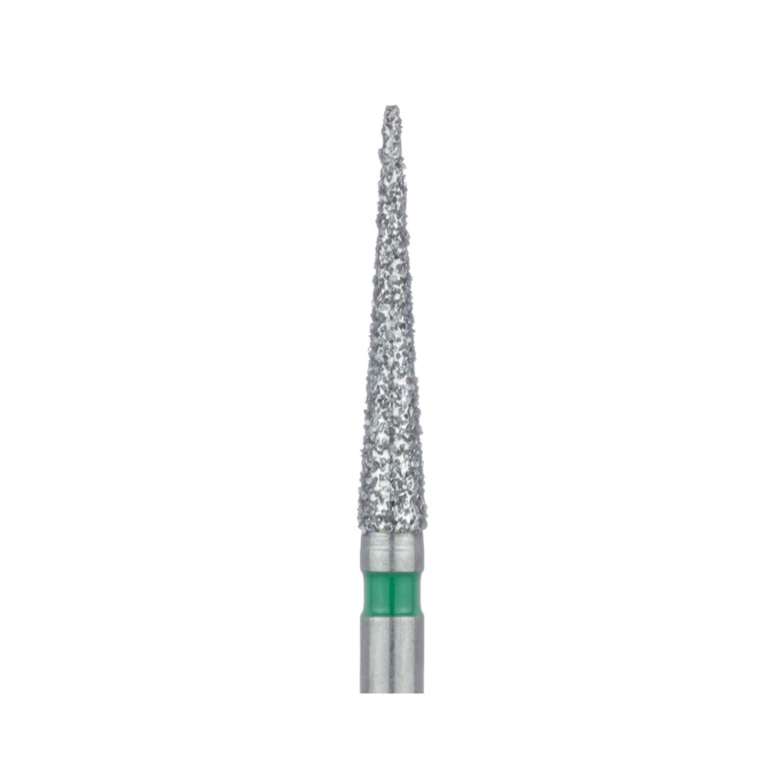 Meisinger 859G-018-FG Diamond Bur, FG, Coarse, Green, Needle, Point End, 1.8 mm Head Diameter, 10.0 mm Head Length, 5/Pkg thumbnail 3