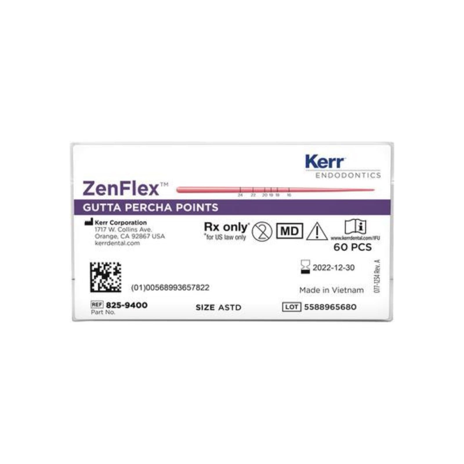 ZenFlex Gutta Percha Points, .04 Taper, Size 35 (0.35 mm), Green, 50/Pk, 825-9435 thumbnail 3