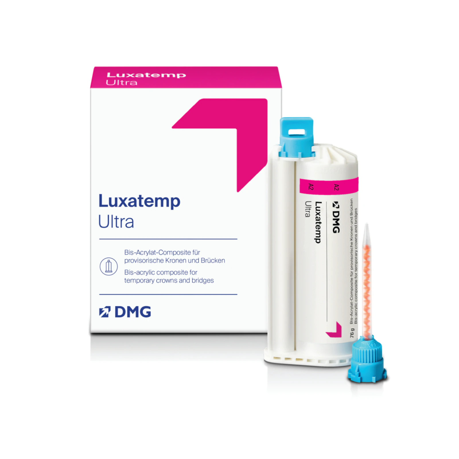 Luxatemp Ultra Automix Temporary Crown & Bridge Material, Bleach Light, 76 g Cartridge with 15 Automix Tips, 110911 thumbnail 13