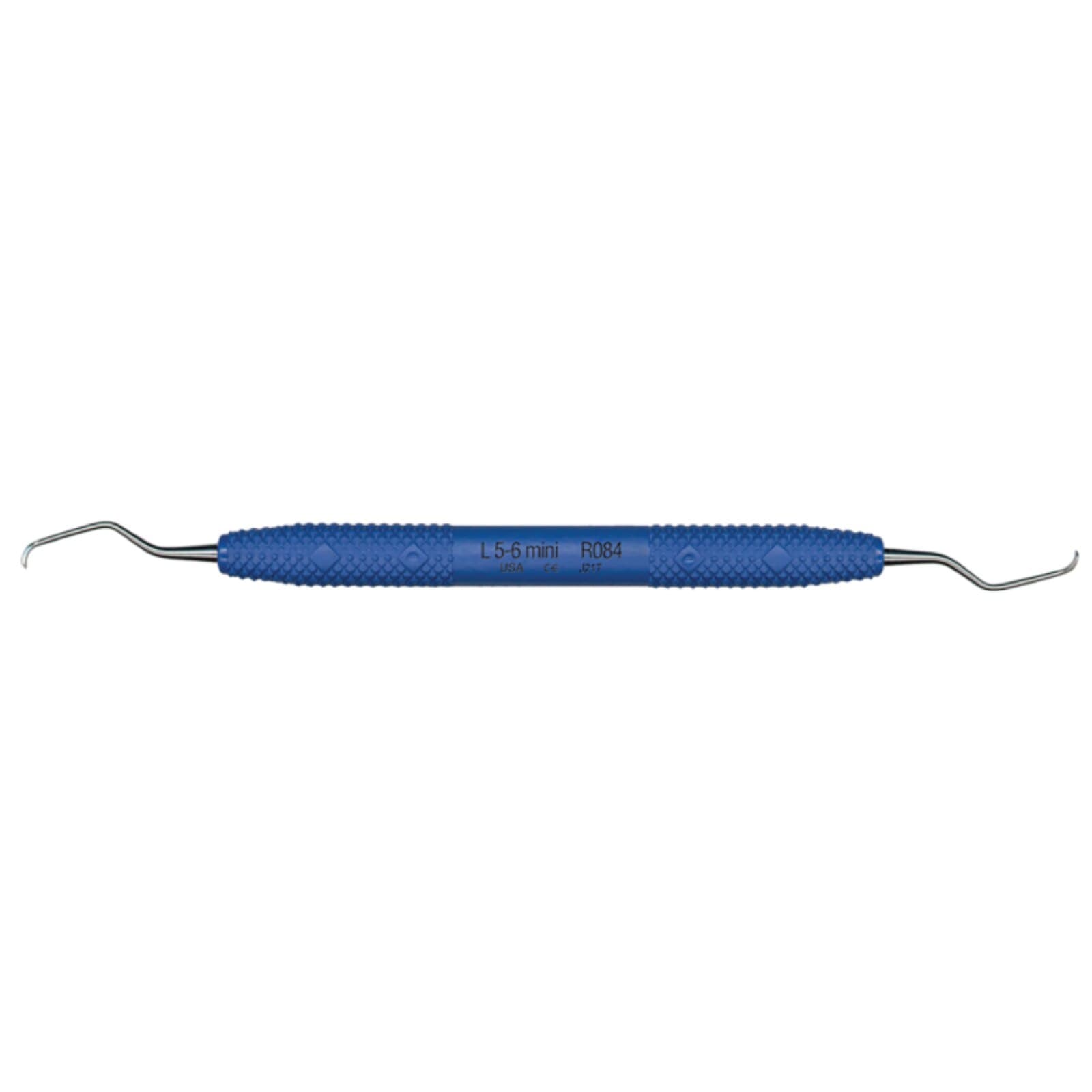 PDT Cruise Langer 5-6 Mini Universal Curette, Double End, Nautical Blue Resin Handle, R084 thumbnail 3