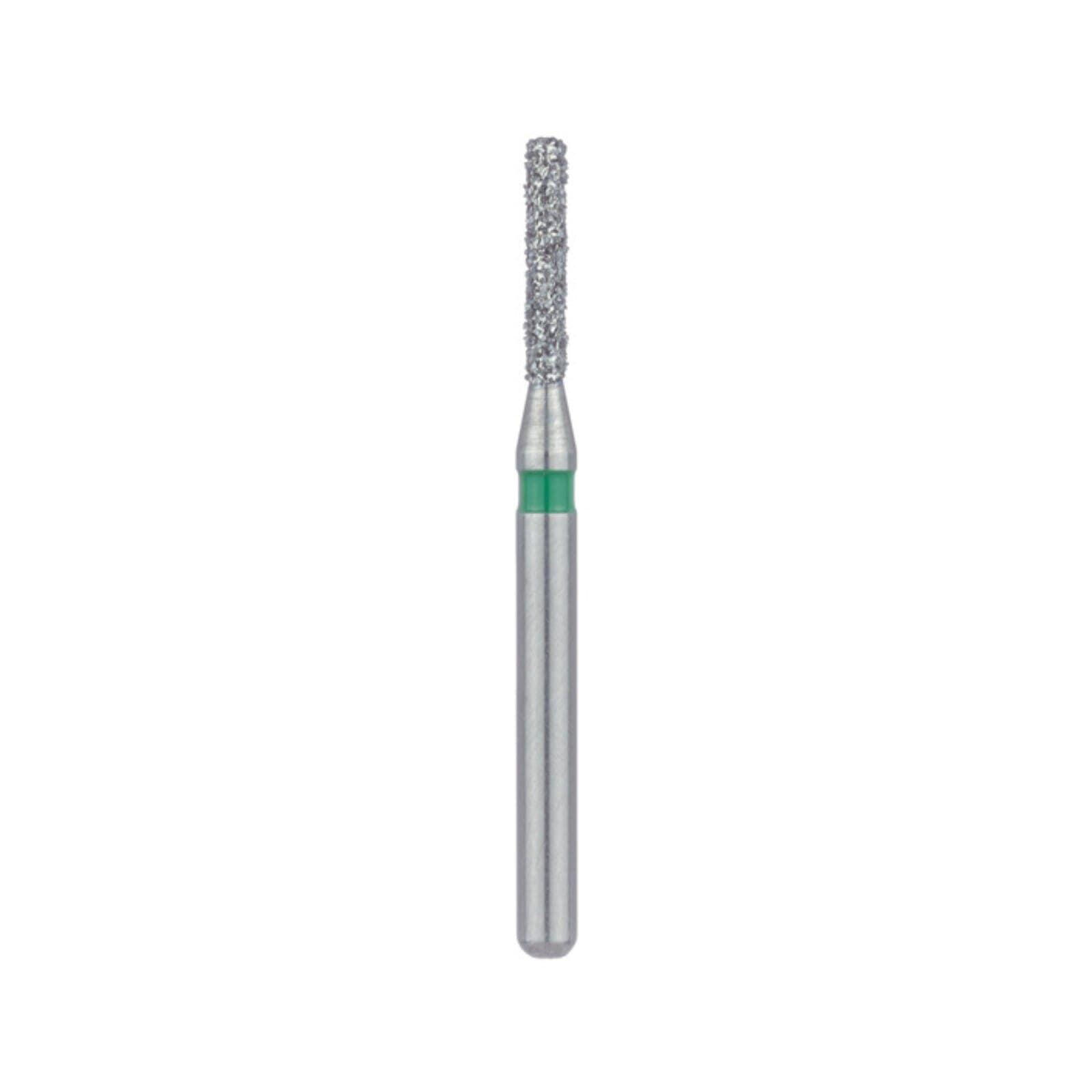 Meisinger Multi-Use Diamond Bur, Friction Grip, Round-Edge Long Cylinder, 841G, 1.2 mm, Coarse, Green, 5/Pk, 841G-012-FG thumbnail 3