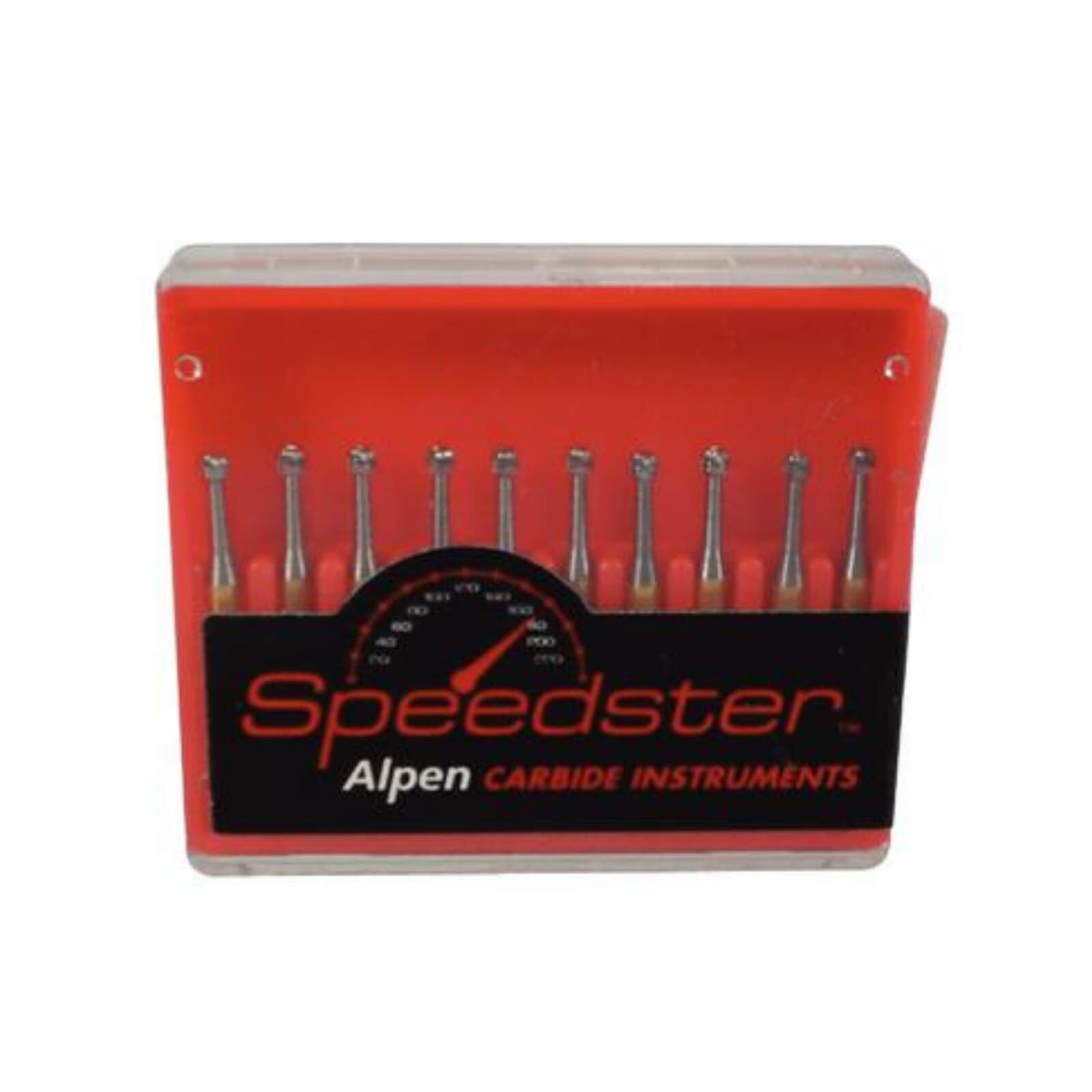 Alpen Speedster Carbide Bur #330G FGSS, Pear, Short Shank, 0.8 mm, 10/Pk - Alpen Carbide Speedster Metal Cutters FGSS 330G 10/Pk - Image 1