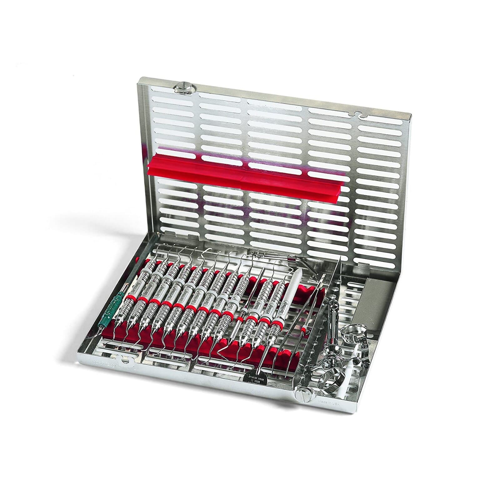 Hu-Friedy IMS Signature Series 16-Instrument Cassette with Accessory Area, Large, Red, 8" x 11" x 1.25", IM4160 thumbnail 3