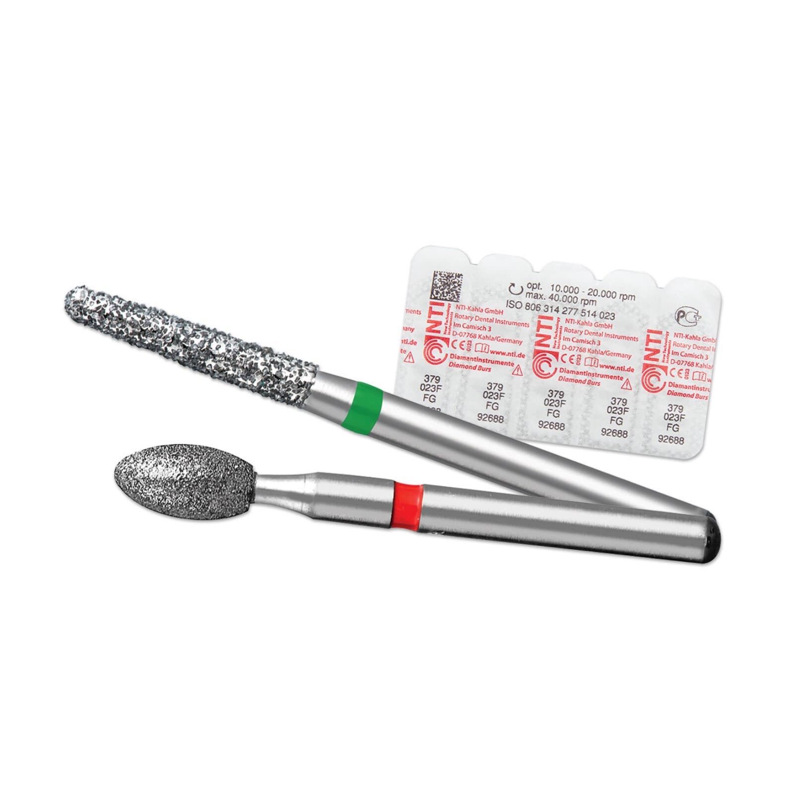 NTI Friction Grip Diamond Bur, Fine, Round End Taper, #850-016, 1.6 mm Head, 10.0 mm Length, 5/Pk, F850-016 thumbnail 2