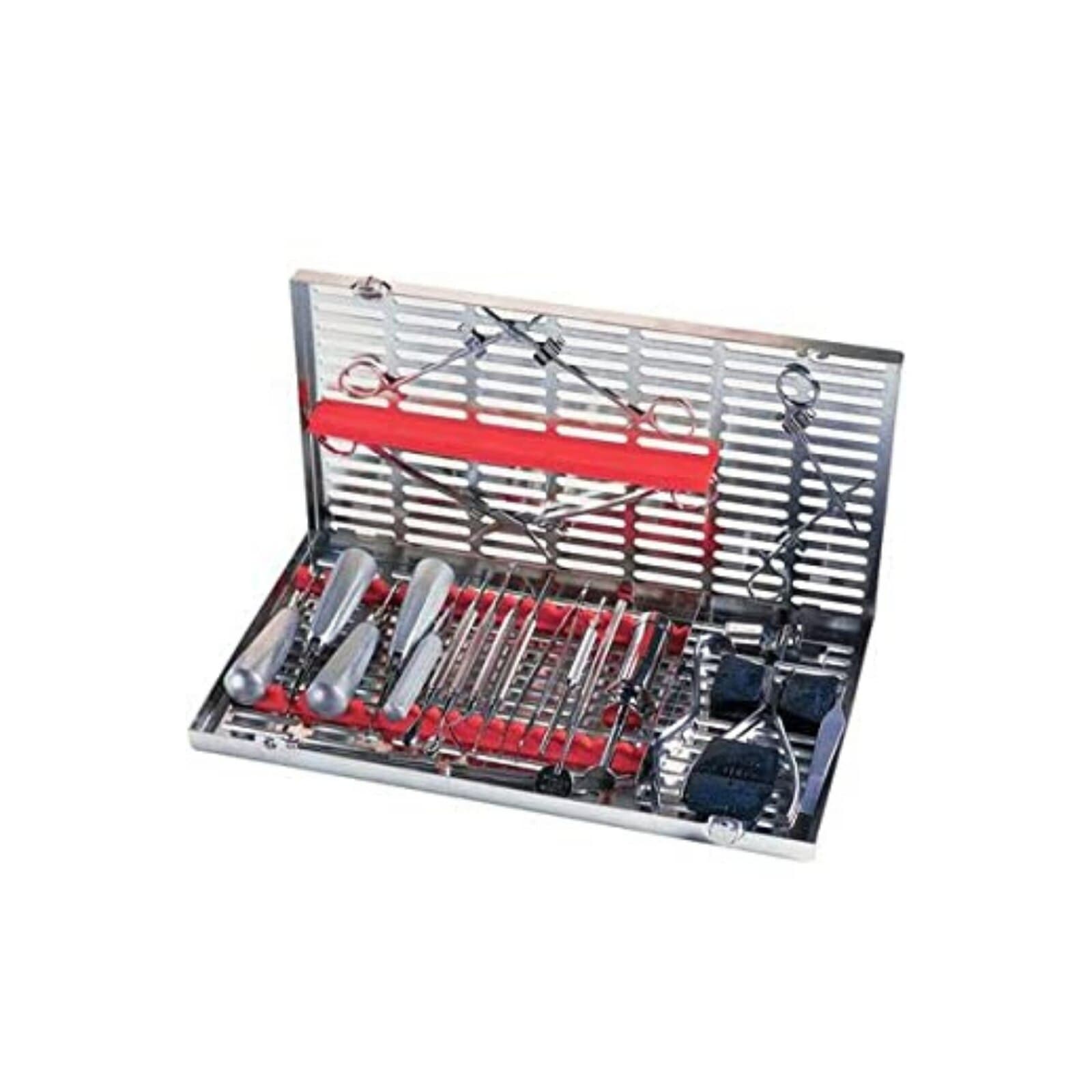 Hu-Friedy IMS Signature Series Oral Surgery Cassette, Red, 8" x 14.5" x 1.25", IMOS0 thumbnail 3