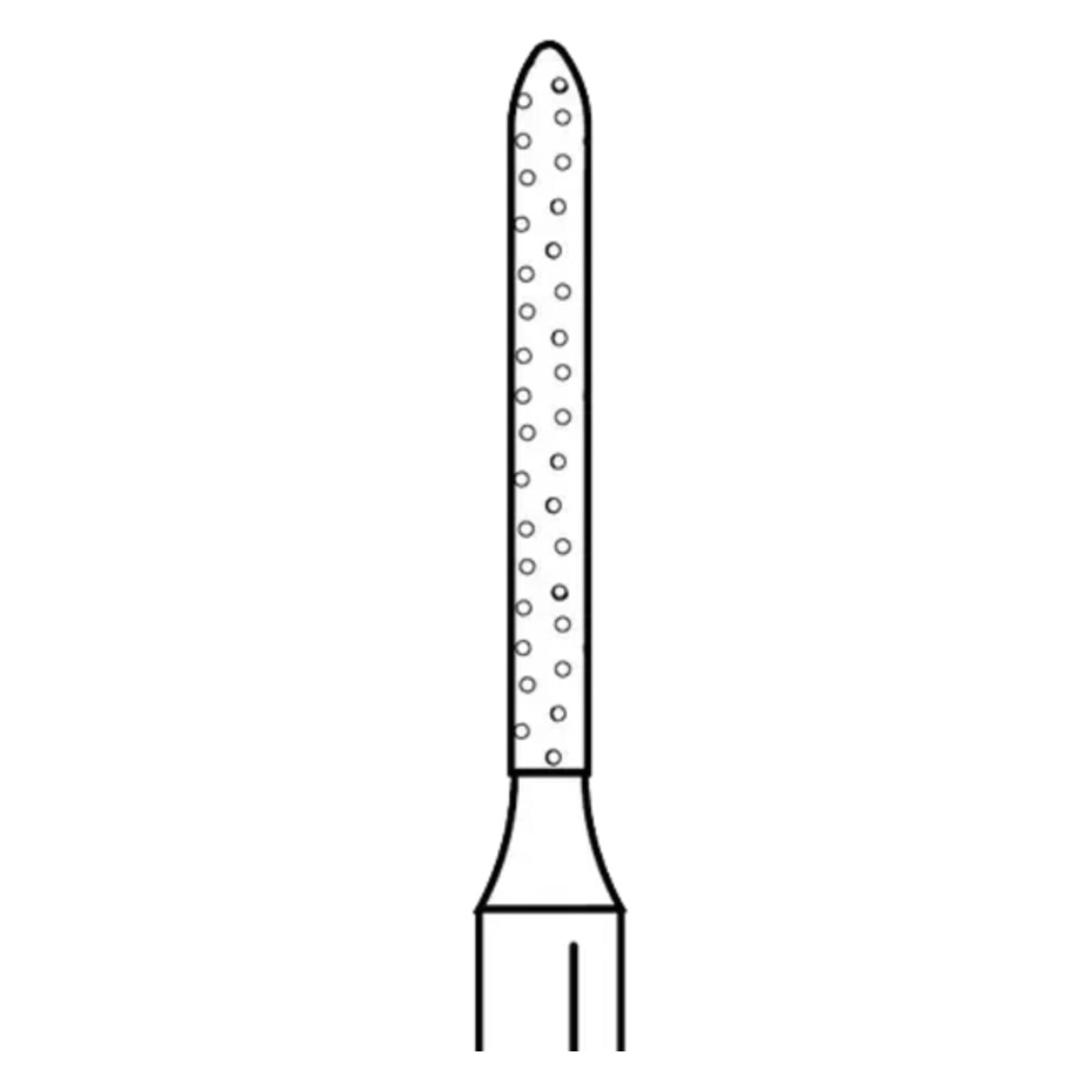 Two Striper Diamond Bur, FG, Modified Beveled Cylinder, #510.8, 1.0 mm, Coarse, Green, 5/Pk, 2015974 thumbnail 3