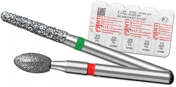 NTI Diamond Bur, FG, Round End Taper, #856-016, 1.6 mm, Fine, Red, 5/Pk, F856-016 thumbnail 3