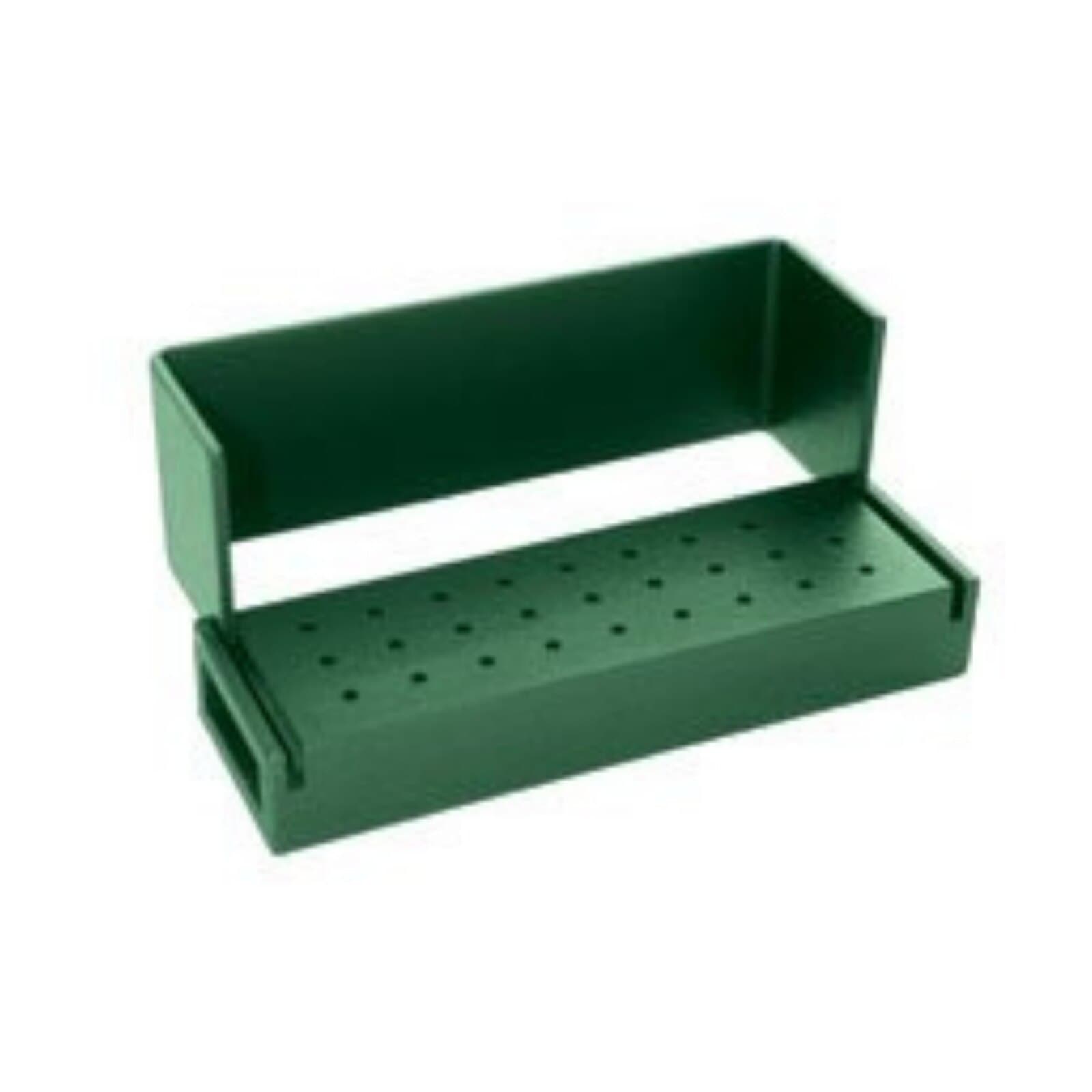 Kerr AXIS Bur Block, 27 FG Holes, Green Anodized Aluminum, Autoclavable, AB100-1T thumbnail 2