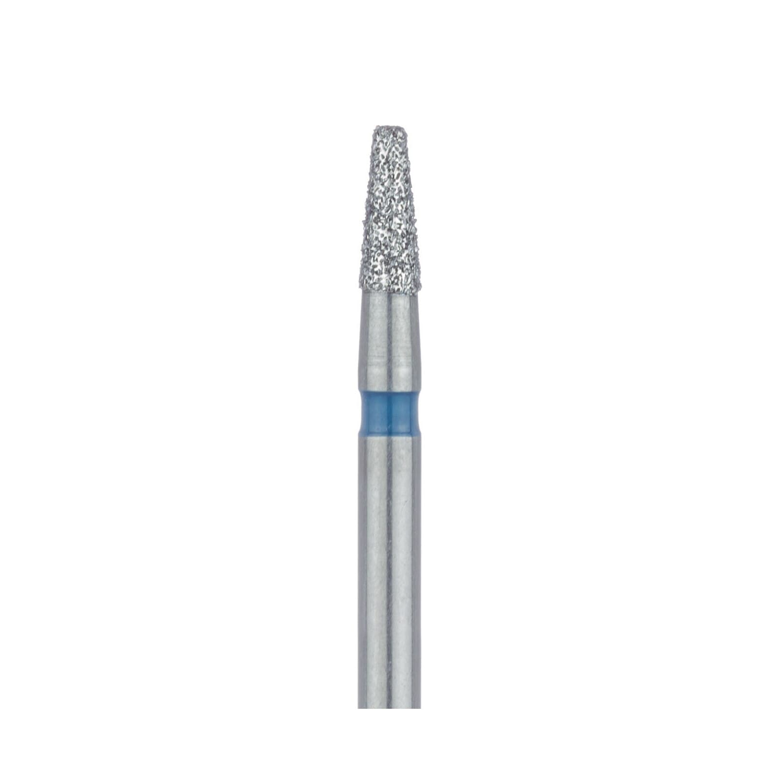 Meisinger 845R-016-FG Multi-Use Diamond Bur, Round Edge Tapered, Medium Grit, Blue Ring, 1.6 mm Head Diameter, 4.0 mm Working Length, Friction Grip, 5/Pack thumbnail 3