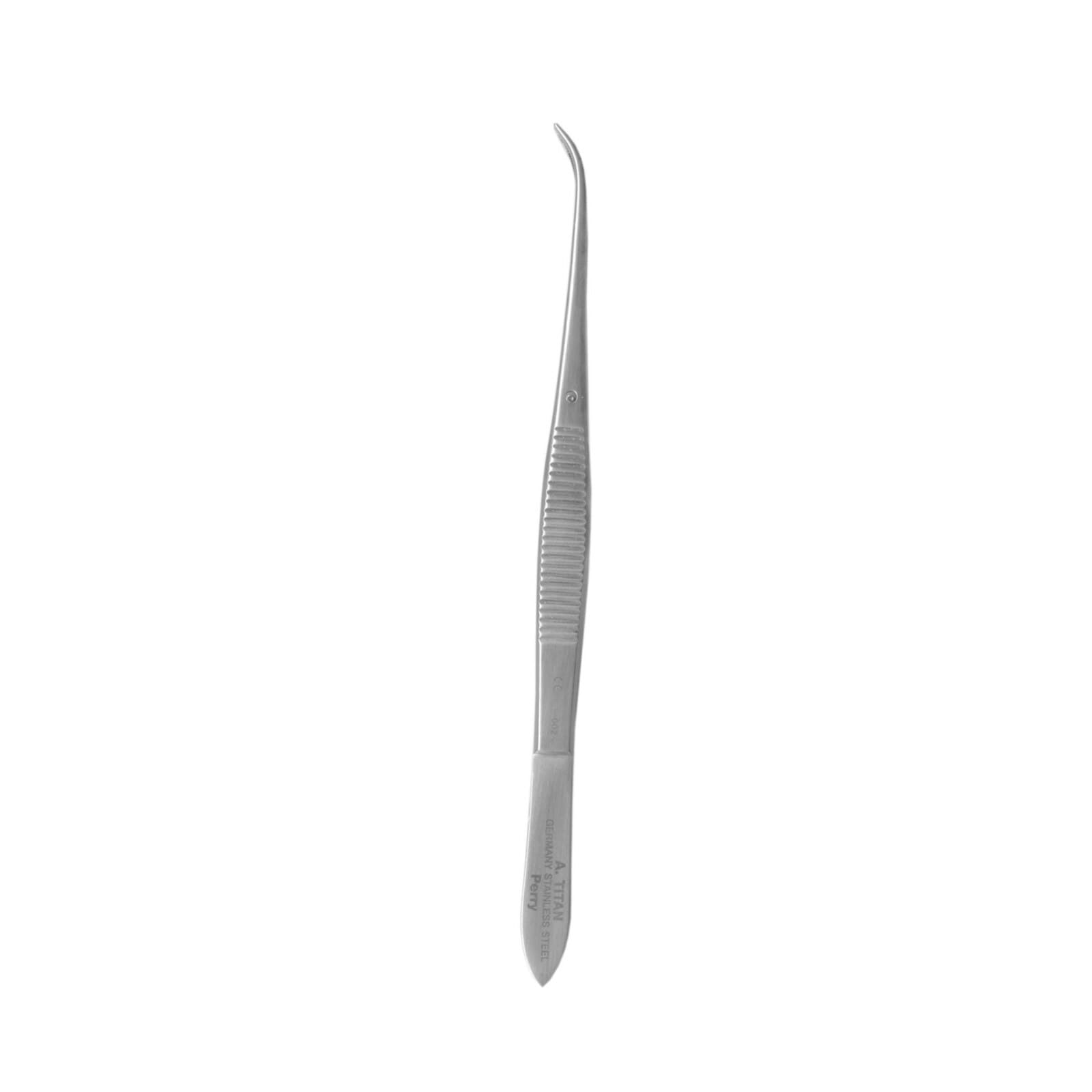 A. Titan Perry Cotton Plier, Short Curved, Serrated, Stainless Steel thumbnail 2