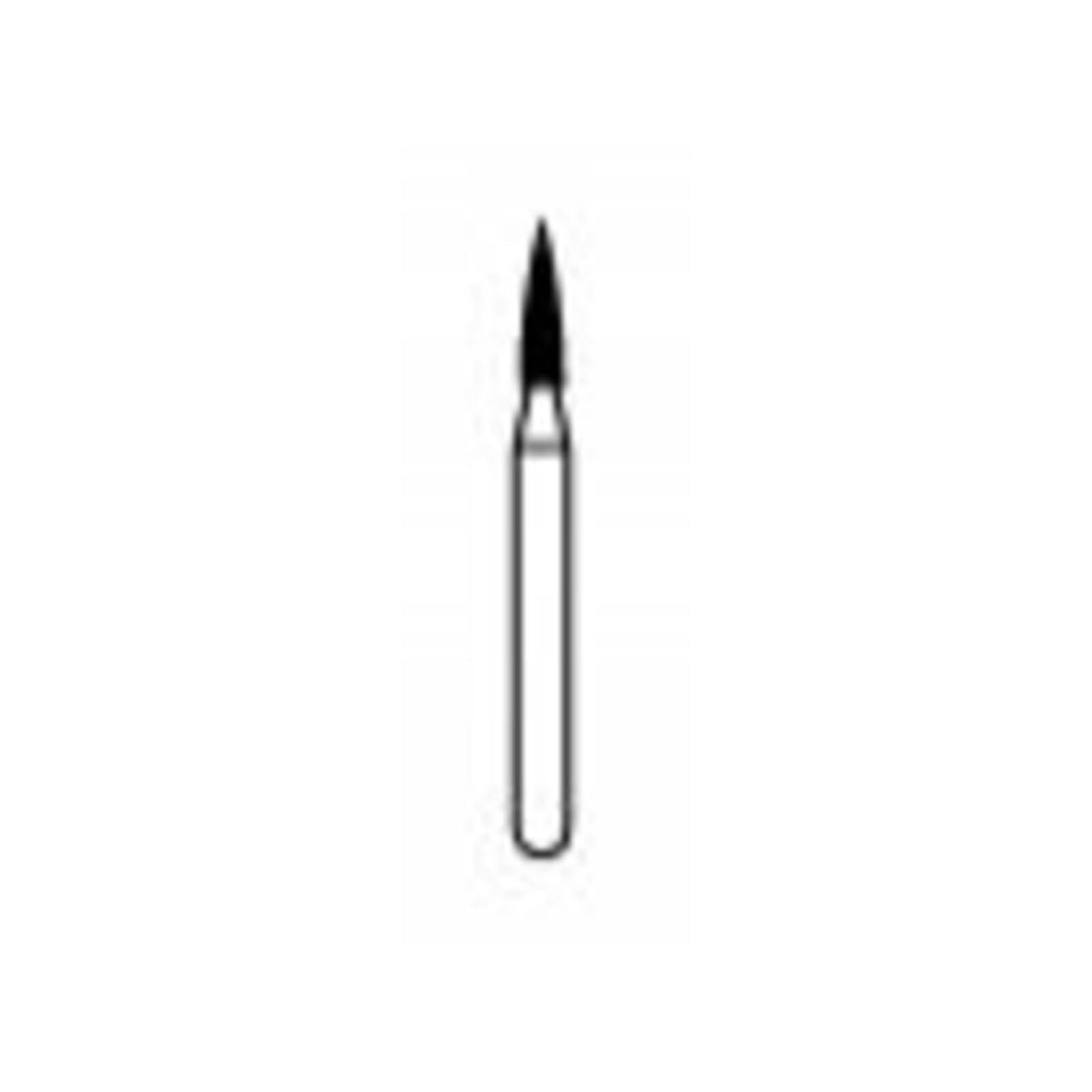 NTI Diamond Bur, FG, Flame, #F860-012, 1.2 mm, Fine, Red, 5/Pk, F860-012 thumbnail 3