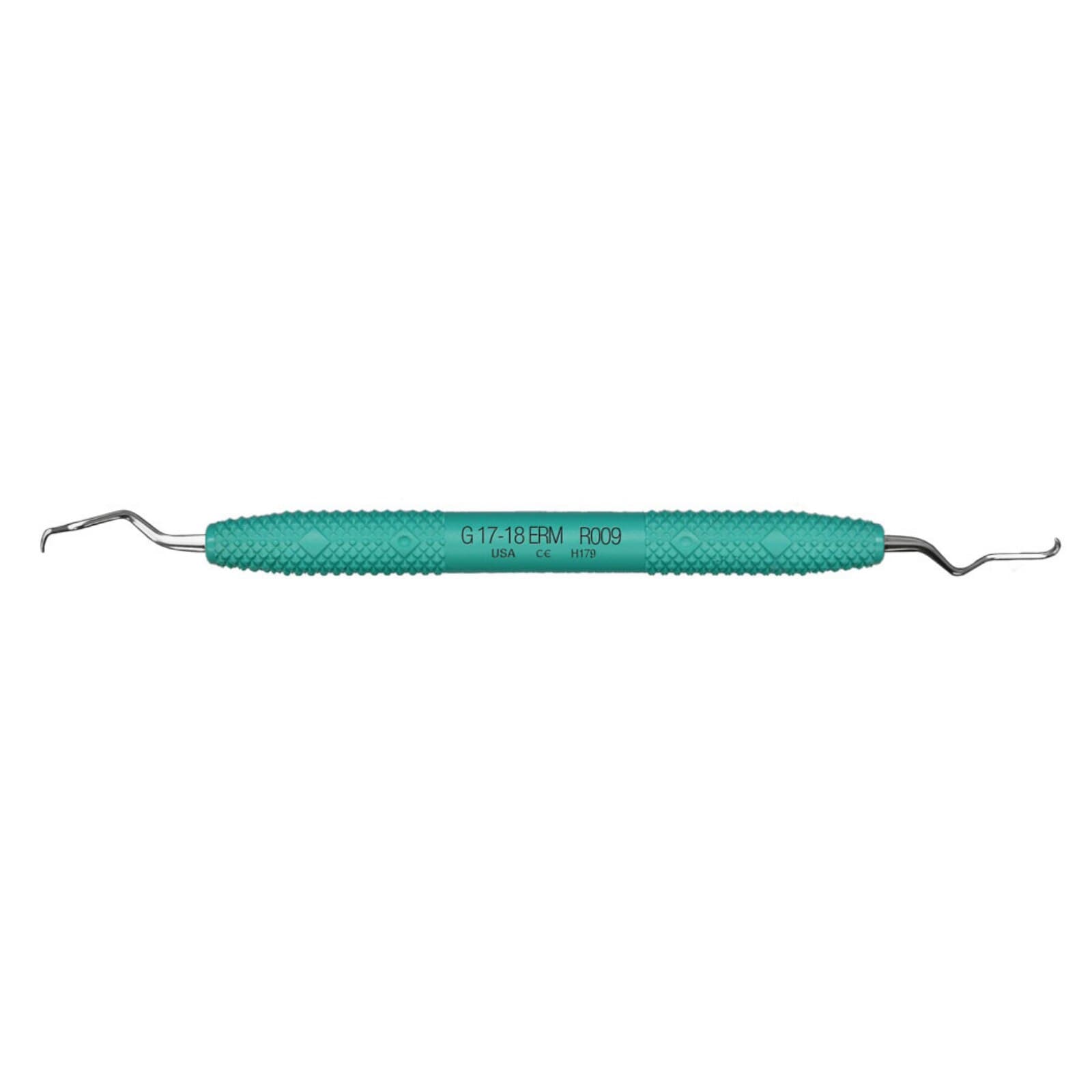 PDT Amazing Gracey Curette #17/18 Extended Reach Mini, Green Resin Handle, Double End, R009 thumbnail 2