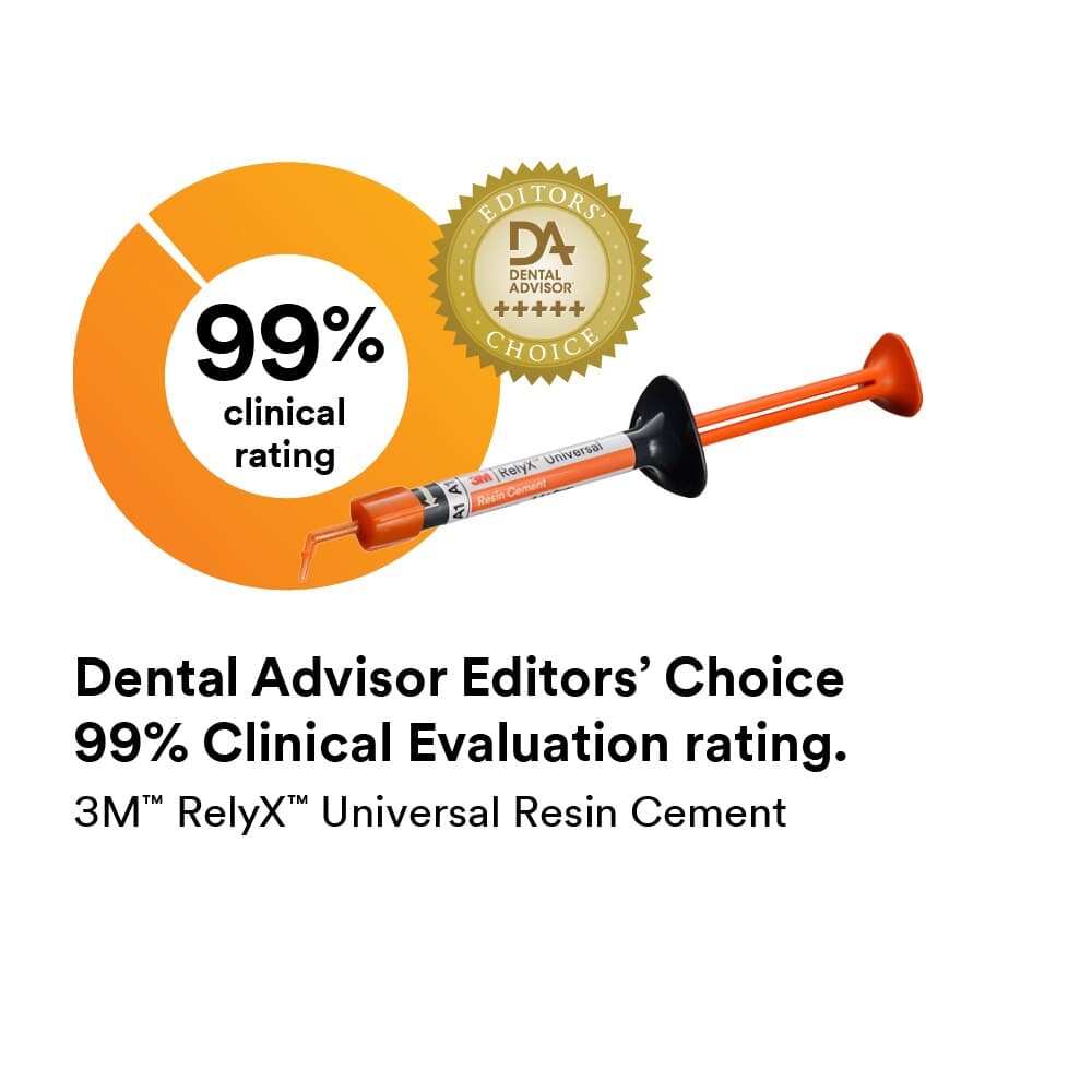 3M RelyX Universal Resin Cement Trial Kit, Translucent (TR), Dual-Cure, 3.4g Syringe, 56969 thumbnail 22