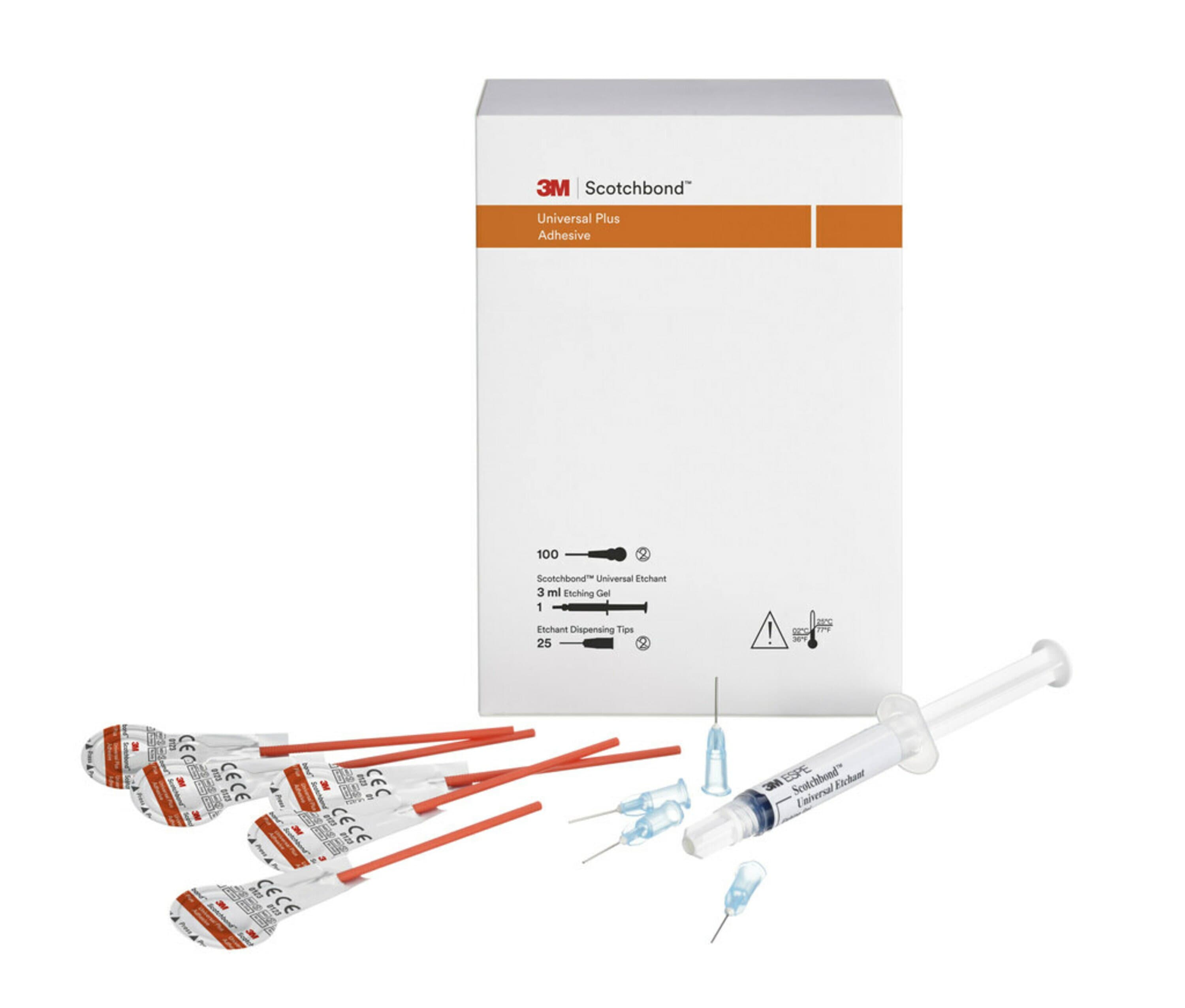 3M Scotchbond Universal Plus Adhesive Unit Dose Kit, 100 L-Pop, with 3ml Etchant Syringe and 25 Dispensing Tips, 41298 thumbnail 12