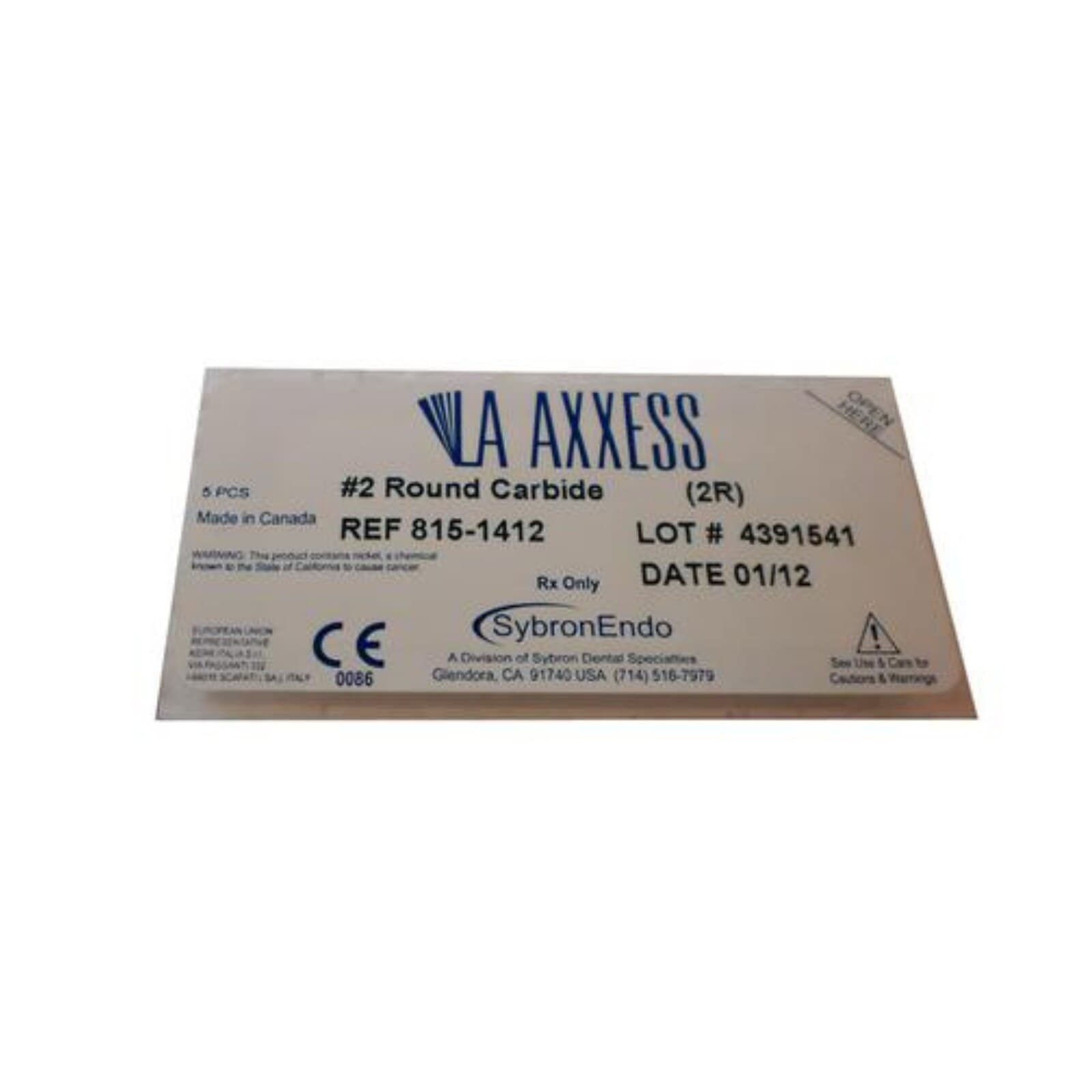 LA Axxess #6 Round Carbide Bur, Friction Grip, 5/Pk, 815-1416 thumbnail 2