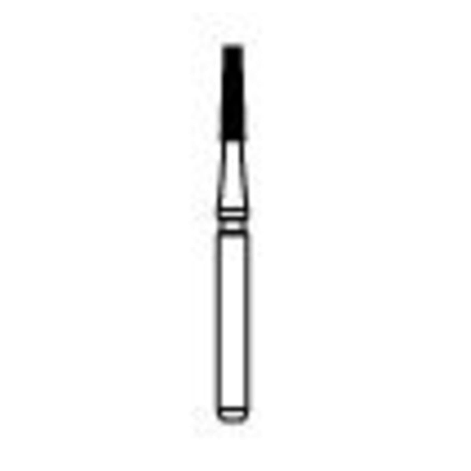 NTI Trimming & Finishing Carbide Bur, 12-Flute, FG, Flat End Taper, #7713, 1.2 mm, Red, 5/Pkg thumbnail 2