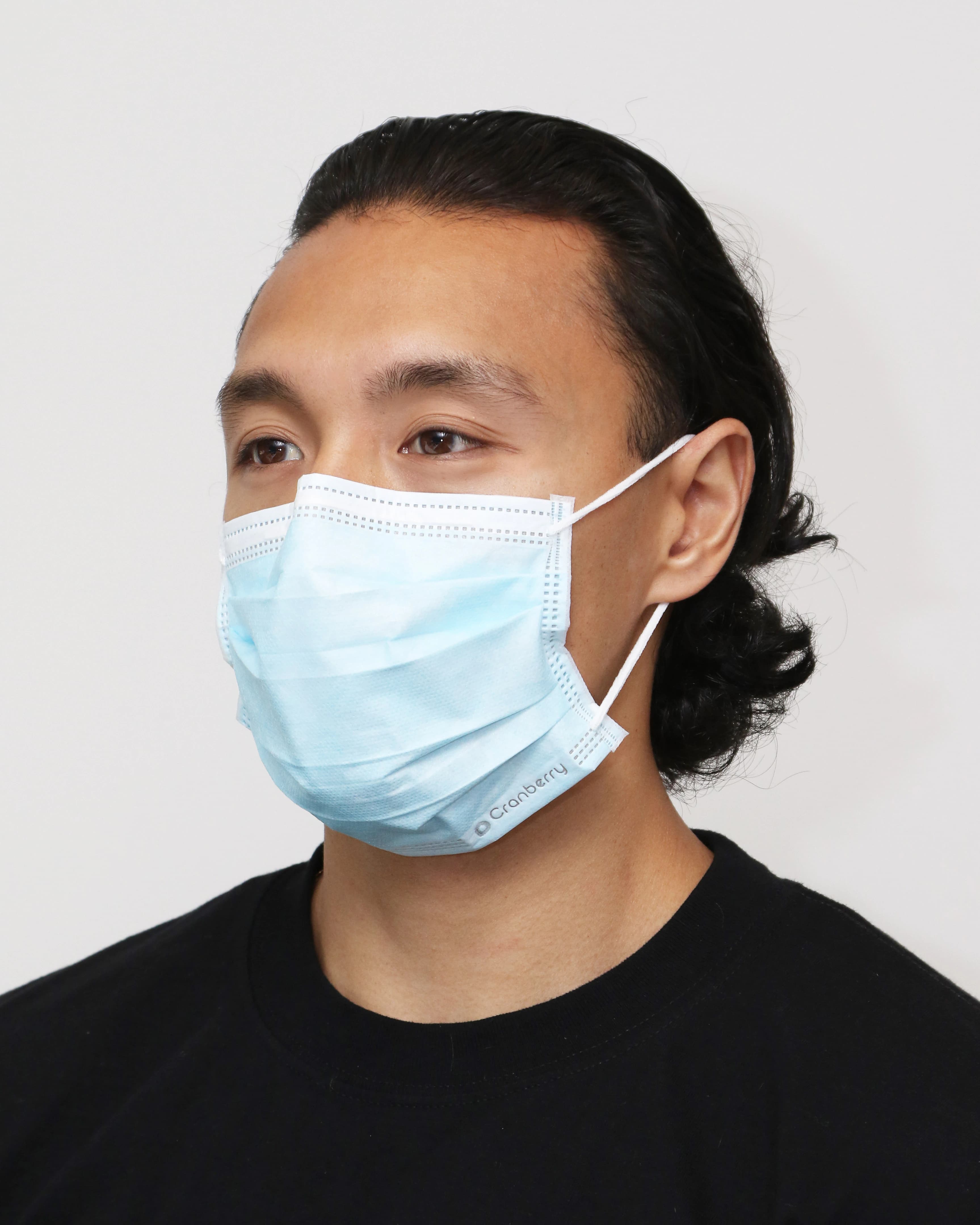 Cranberry S3+ Earloop Face Mask, ASTM Level 3, 3-Ply, Blue, 50/Box, S3160B thumbnail 16