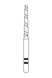 Two Striper TS2000 Diamond Bur, FG, Flat-End Taper, 2000.10, Coarse, Green, 5/Pk, 2000010 thumbnail 3