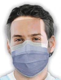Isofluid FogFree Earloop Surgical Face Mask with Splash Visor, ASTM Level 1, Blue, 25/Box, GCIPWB thumbnail 7