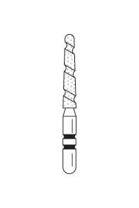 Two Striper TS2000 ShortCut Diamond Bur FGSS, Round End Taper, #2004.9S, Coarse, Green Ring, 5/Pk, 2000141 thumbnail 2