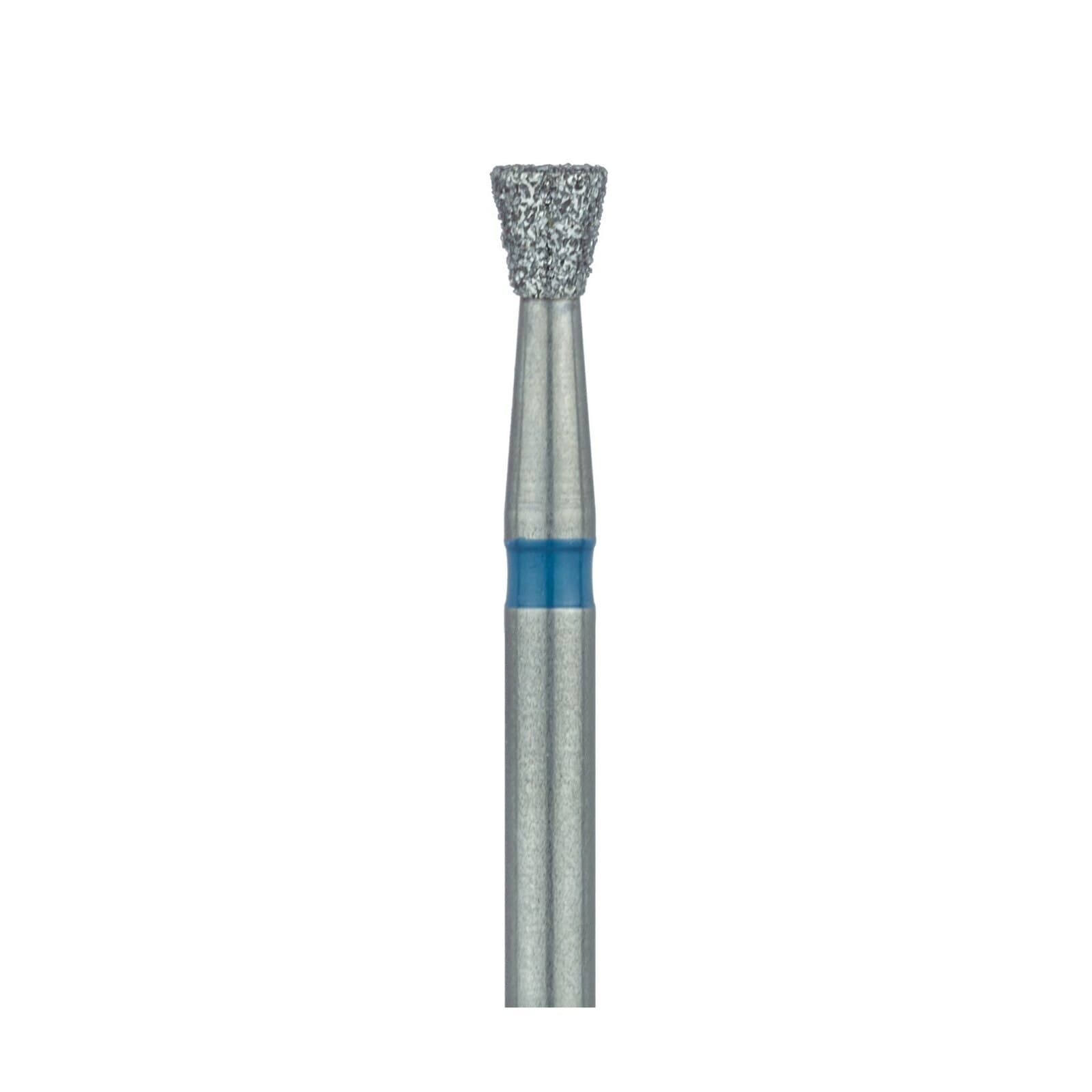 Meisinger 805-021-FG Diamond Bur, Inverted Cone, Medium Grit, Blue Ring, Friction Grip, 2.1 mm Head Diameter, 2.3 mm Head Length, 5/Pkg thumbnail 3