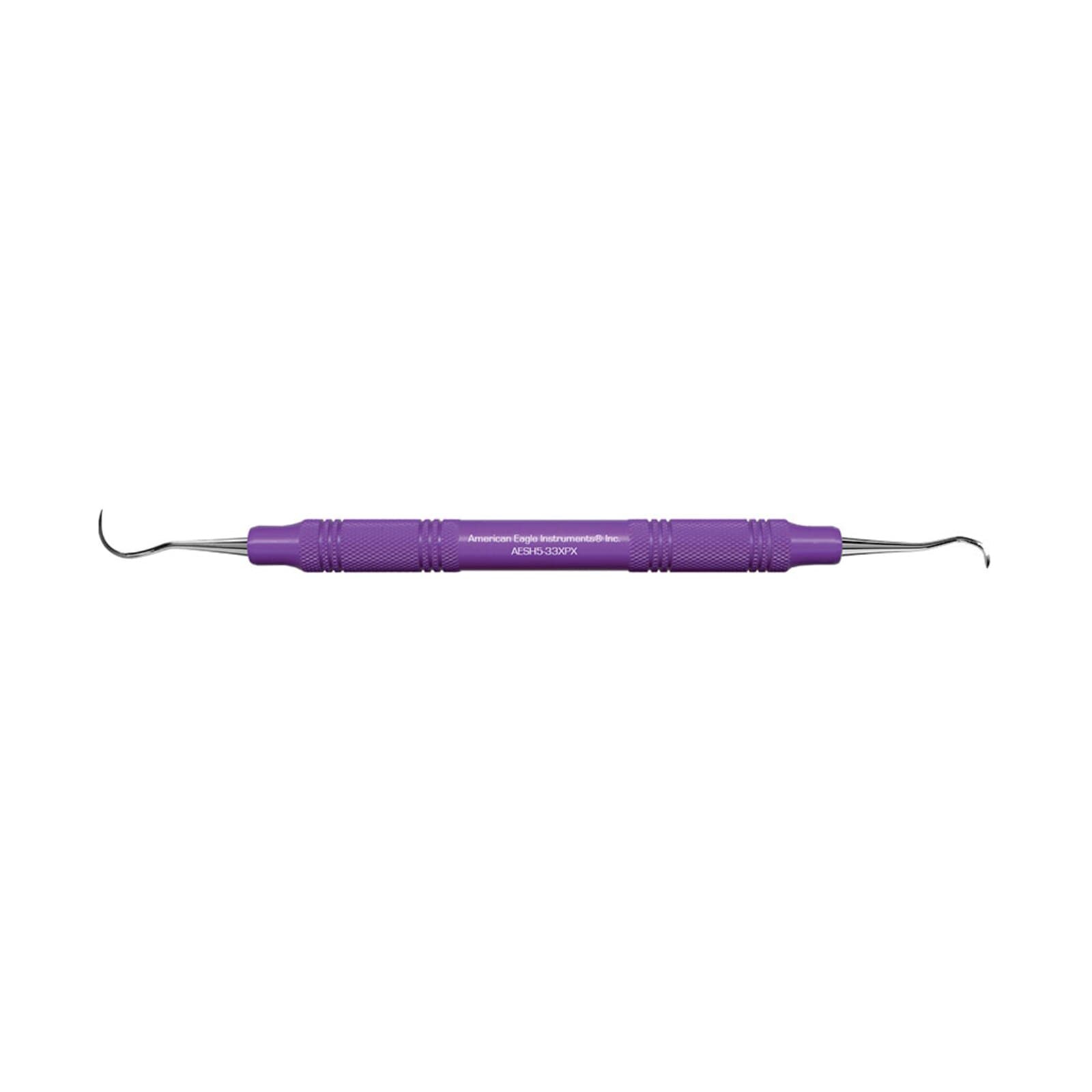 Sickle Scaler, #H5-33, Anterior, Double End, EagleLite Resin Handle, 3/8", Purple, 1/Pk, AESH5-33X thumbnail 7