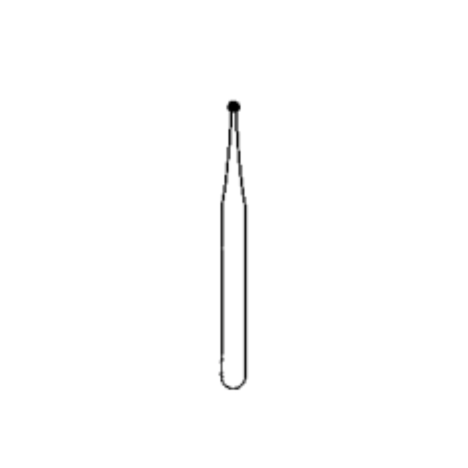 Alpen FG Carbide Bur #1 Round, Friction Grip, 0.8 mm Head Diameter, 10/Pkg - Alpen&reg; FG Carbide Burs - #1 - Image 1