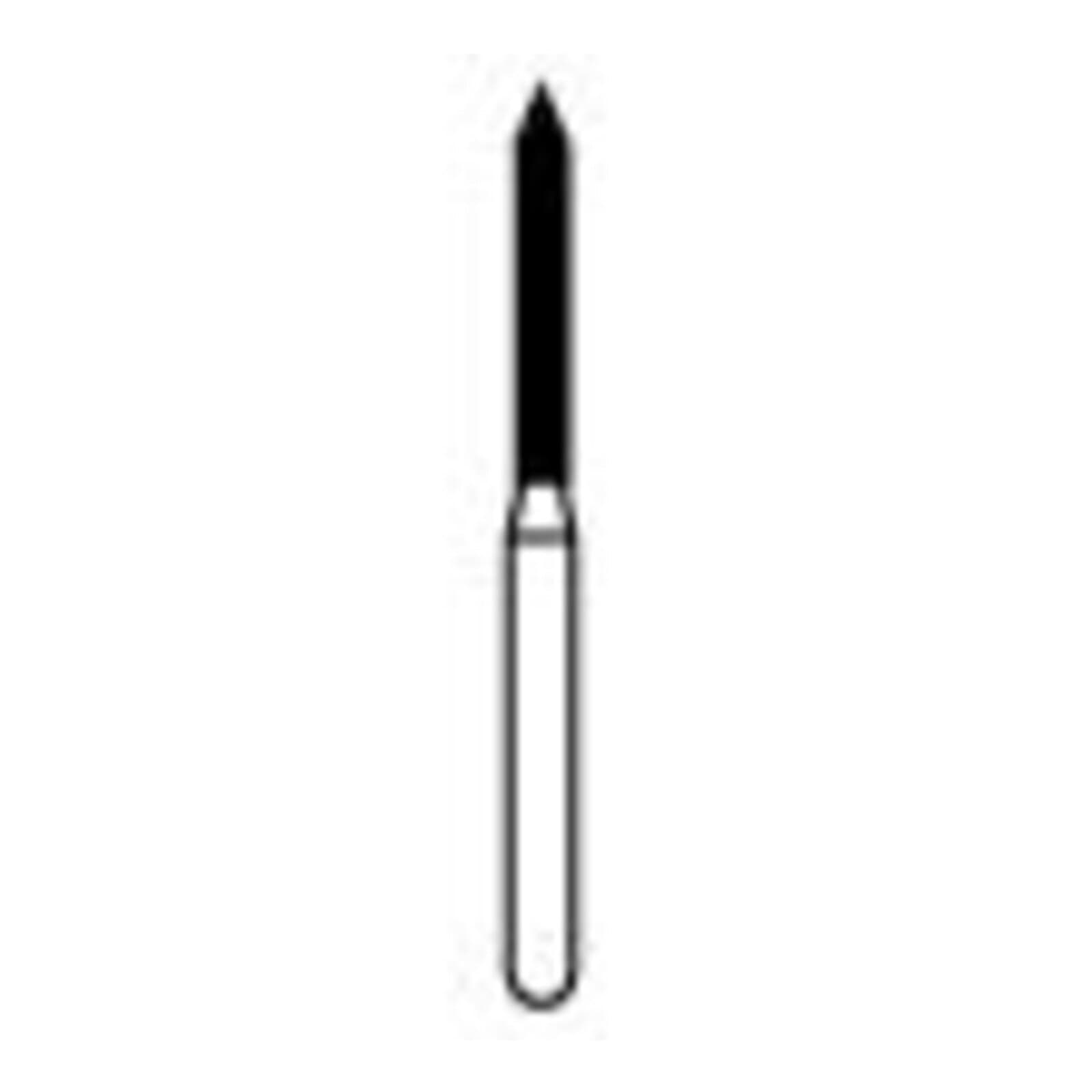NTI Friction Grip Diamond Bur, Fine Grit, Beveled Cylinder, #886-012 / F886-012, 1.2 mm Head Diameter, 10.0 mm Head Length, 5/Pk thumbnail 2