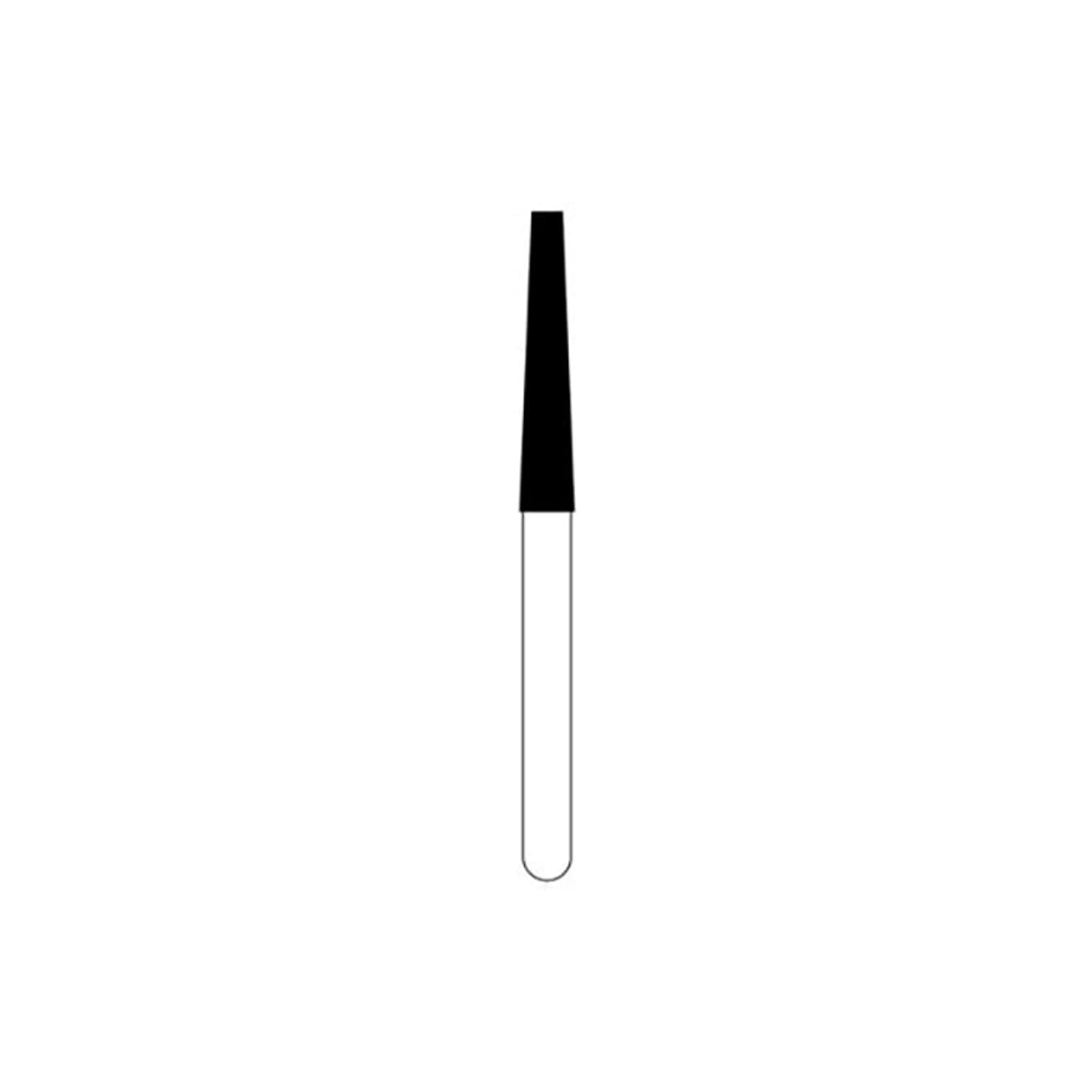 NTI® FG Diamond Bur, Super Coarse, Long Flat End Taper, #848L-018, 1.8 mm Diameter, 11.5 mm Head Length, Friction Grip, Black, 5/Pkg thumbnail 2