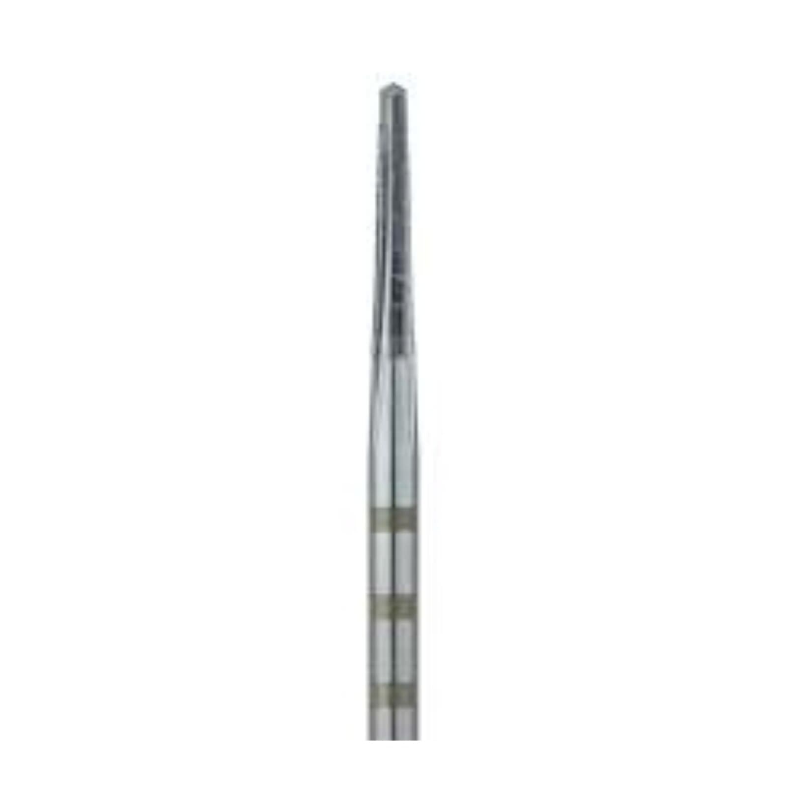 Meisinger SU #34L.012 Tapered, Spade Tip, Pikos Surgical Carbide Bur, 1.2mm Head, 6mm Working Length, 5/Pk, HM34IL-012-SU thumbnail 2