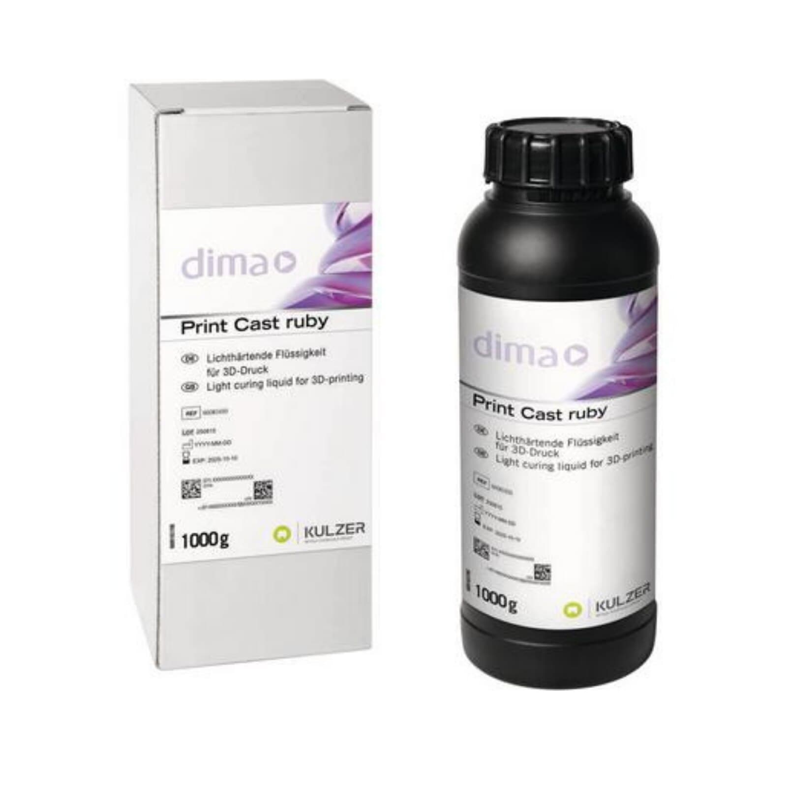 dima Print Cast Ruby 3D Printing Resin, Castable Restorations, 1000 g Bottle, 1/Pk thumbnail 2