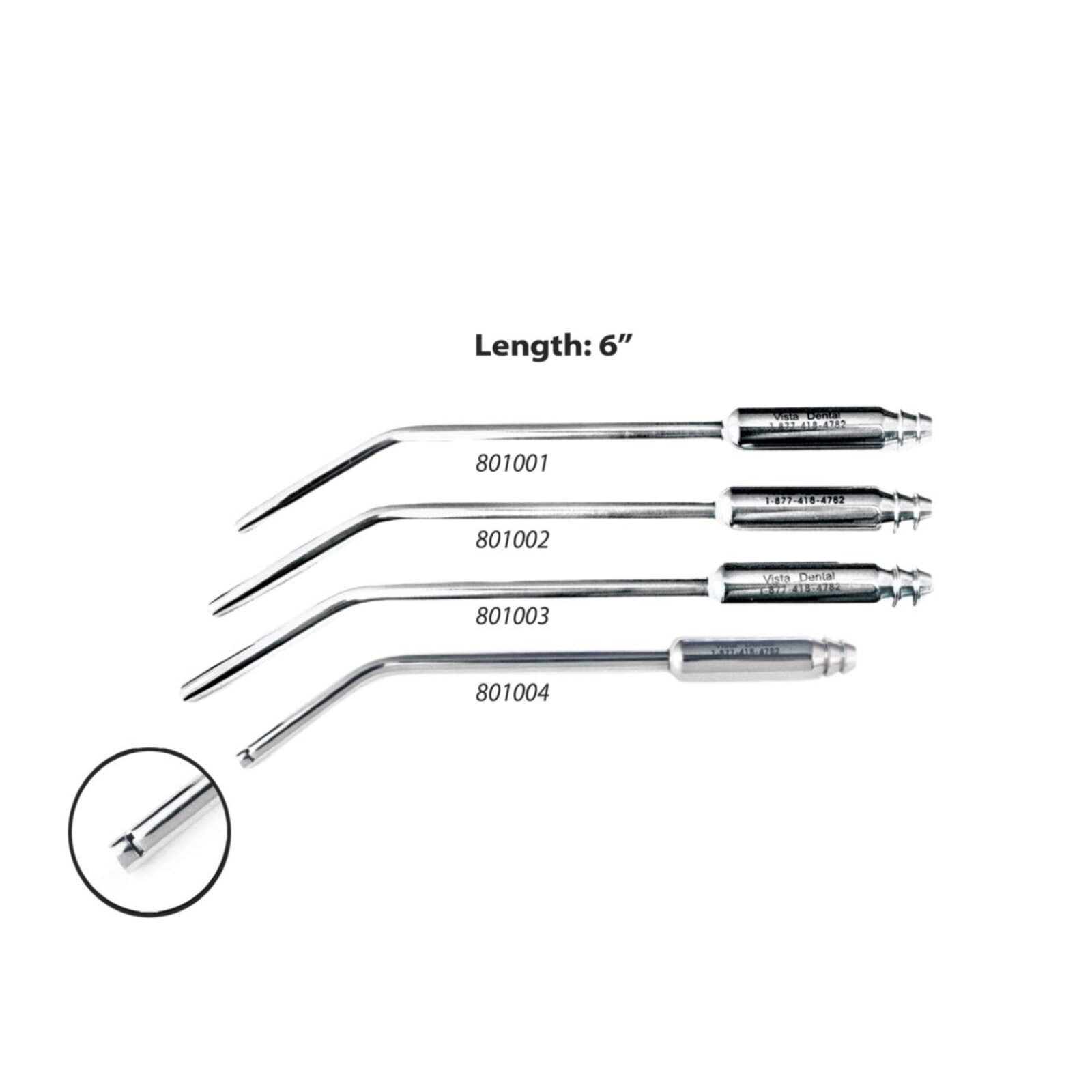 Vista Apex Appli-Vac Surgical Aspirator Tip, 3.0mm, Stainless Steel, 6" Length, 15P3A Style, 1 Each (801003) thumbnail 4