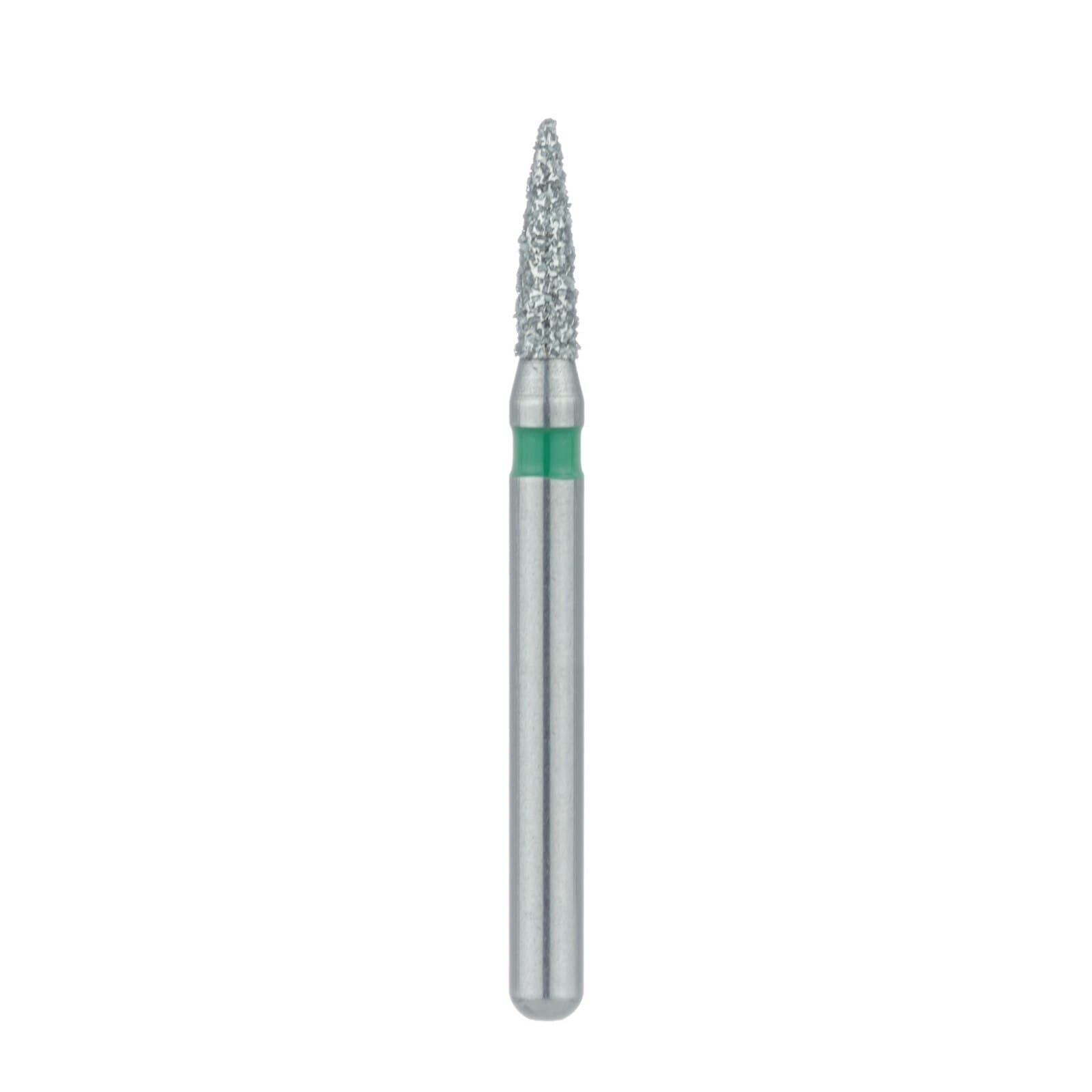 Meisinger Multi-Use Diamond Bur, FG, Flame, #861G, 1.4 mm, Coarse, Green, 5/Pk, 861G-014-FG thumbnail 4
