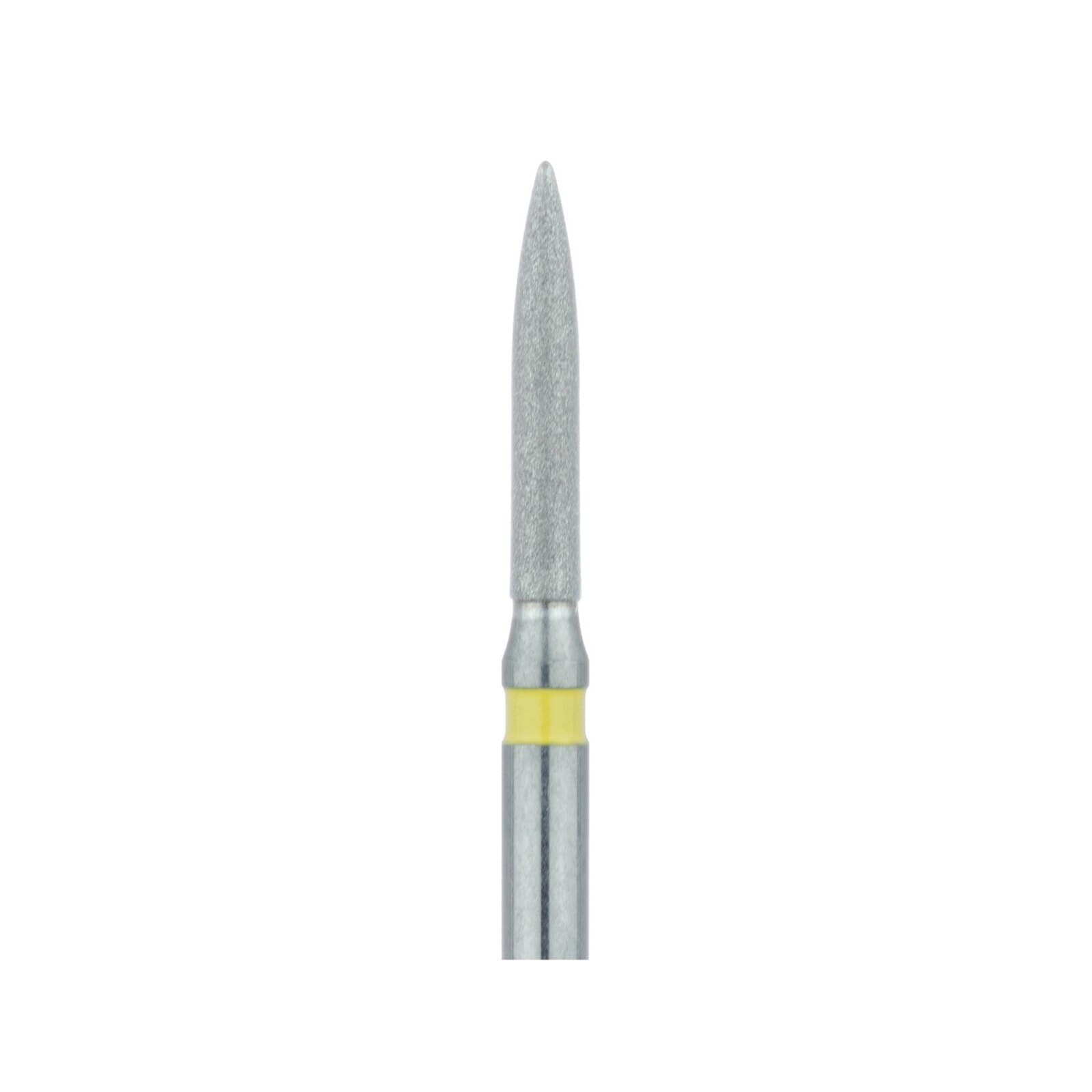 Meisinger Multi-Use Diamond Bur, FG, Flame, #862C, 1.2 mm Head, Extra Fine, Yellow, 5/Pk, 862C-012-FG thumbnail 4