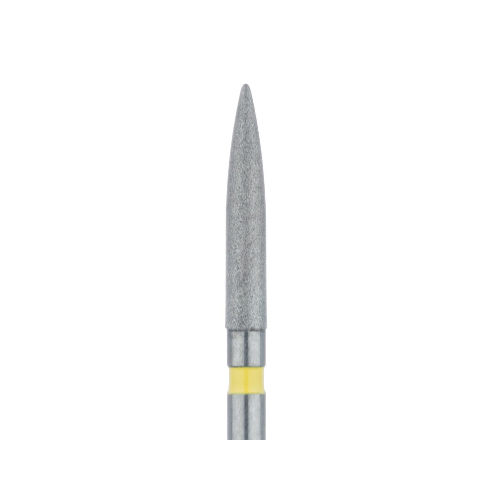 Meisinger Diamond Bur, FG, Extra Fine (Yellow), Long Flame, 1.6mm, 863C-016, Pkg/5 thumbnail 3