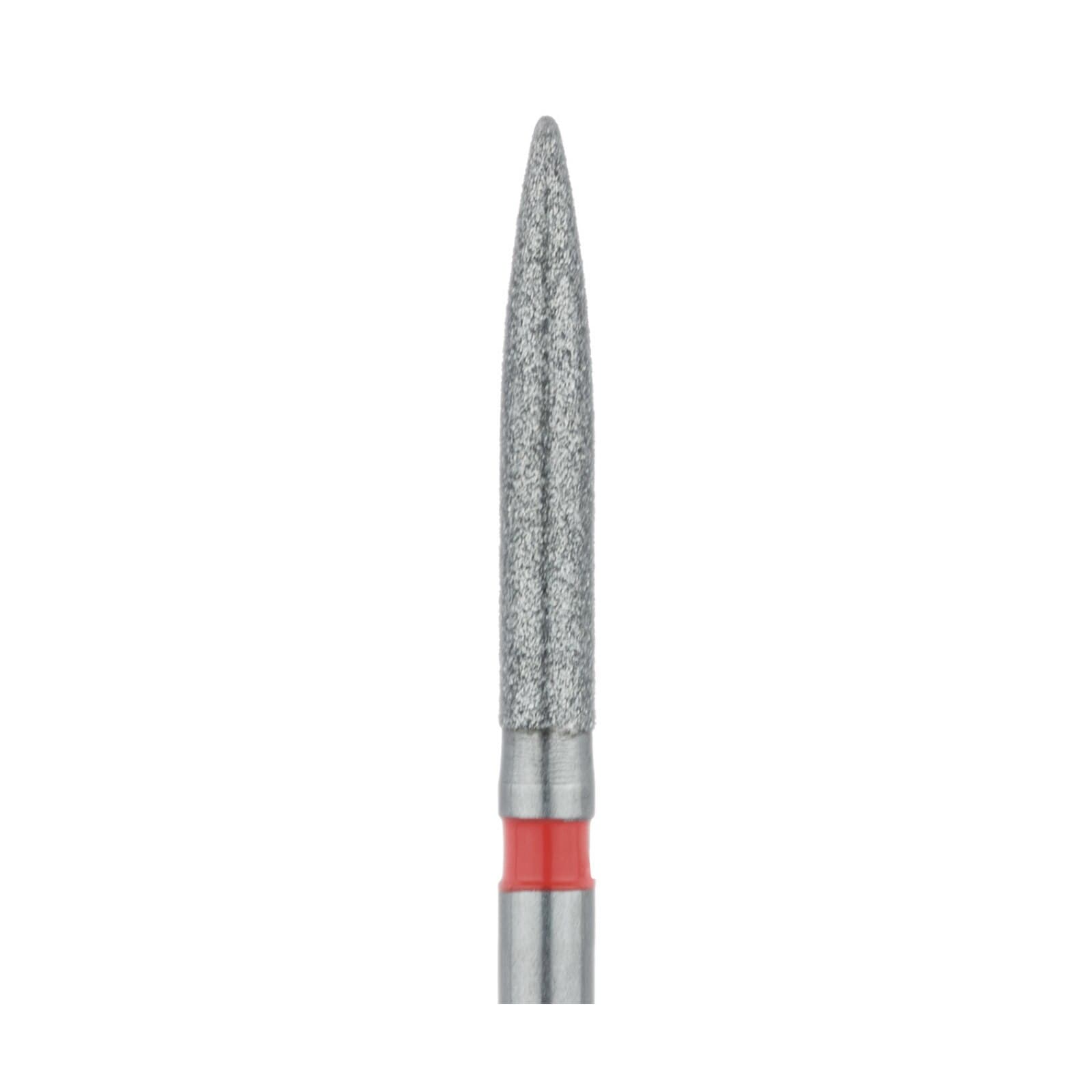 Meisinger Multi-Use Diamond Bur, FG, Long Flame, #863F, 1.6 mm, Fine, Red, 5/Pk, 863F-016-FG thumbnail 3