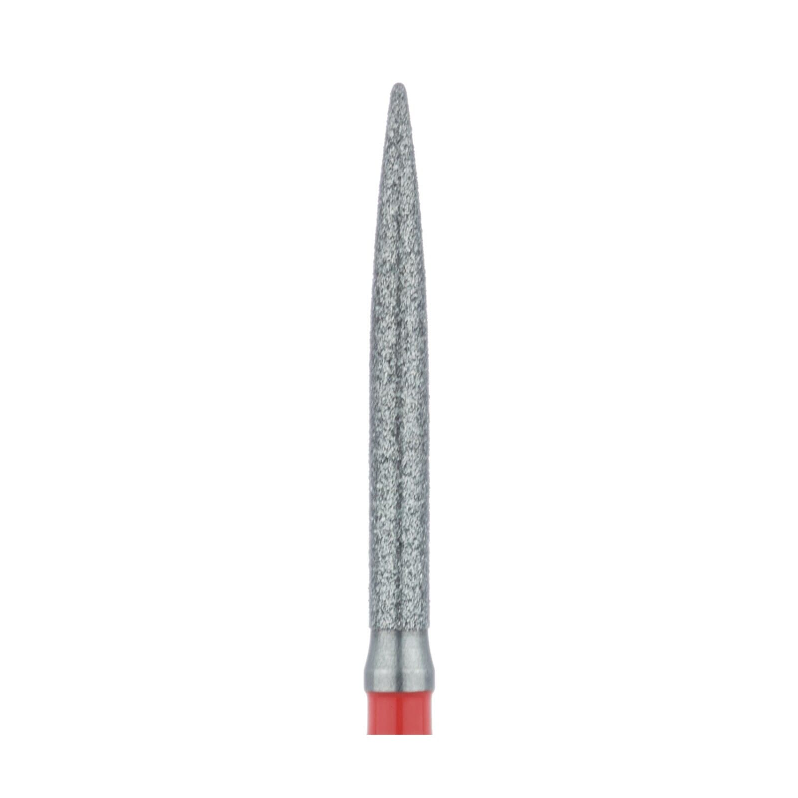 Meisinger Multi-Use Diamond Bur, FG, Long Flame, #863LF, 1.4 mm, Fine (Red), 5/Pk, 863LF-014-FG thumbnail 4