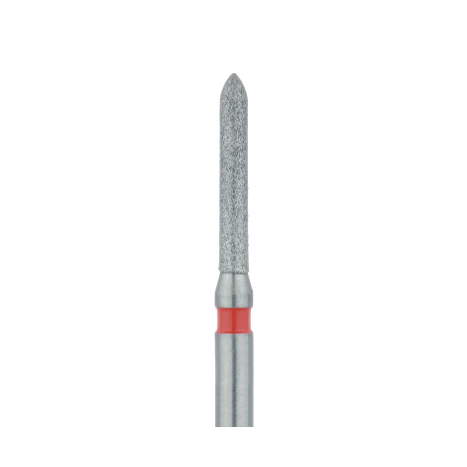 Meisinger 868F-012-FG Fine Grit Diamond Bur, Torpedo/Cylinder, Bevel End, Friction Grip, 1.2 mm Head Diameter, 8.0 mm Head Length, 5/Pkg thumbnail 3
