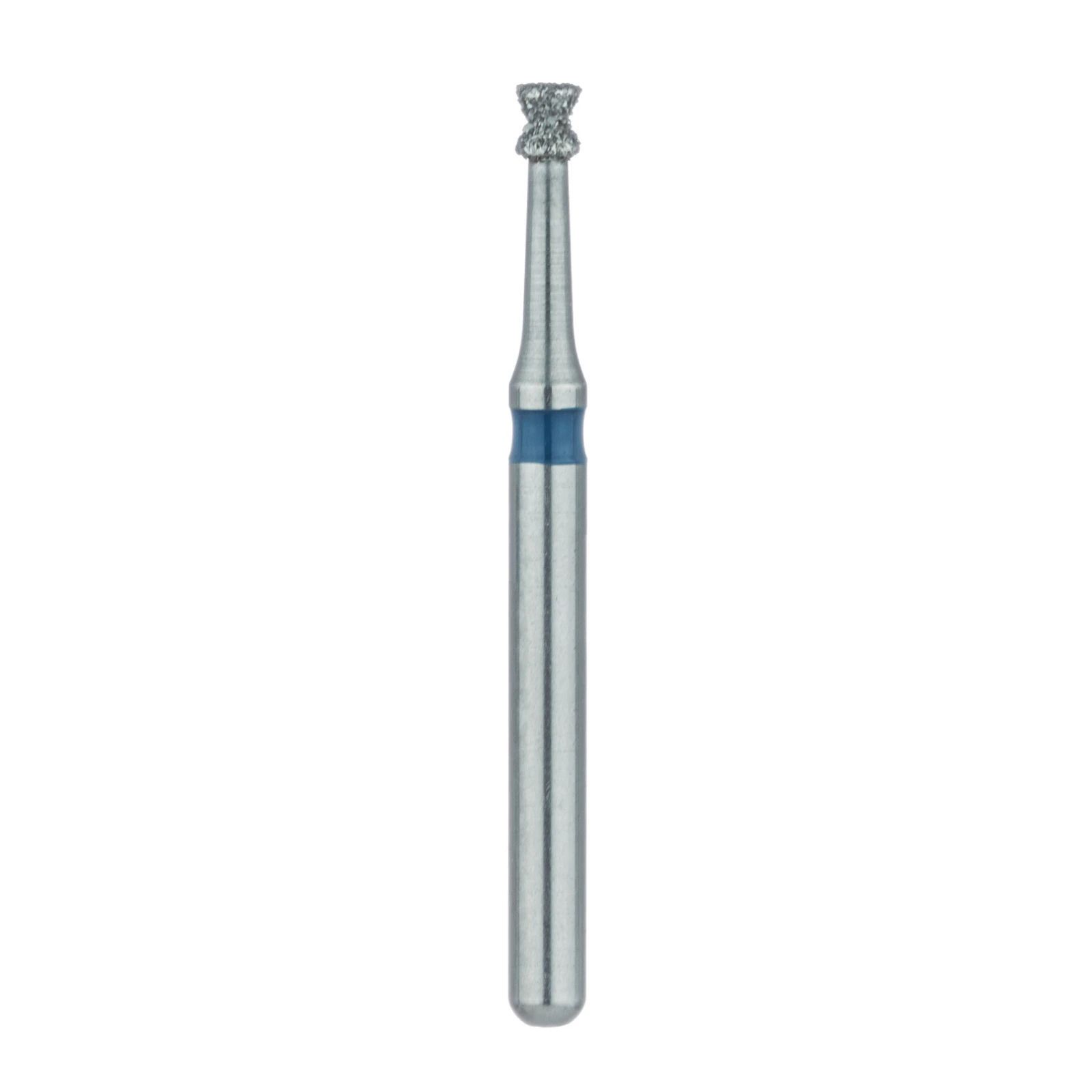 Meisinger 870-014-FG Medium Grit Diamond Bur, Hourglass/Double Inverted Cone, Friction Grip, 1.4 mm Head Diameter, Blue Ring, 5/Pack - Meisinger Diamond, FG, Medium, Blue, Hourglass, 870-014, Pkg/5 - Image 1