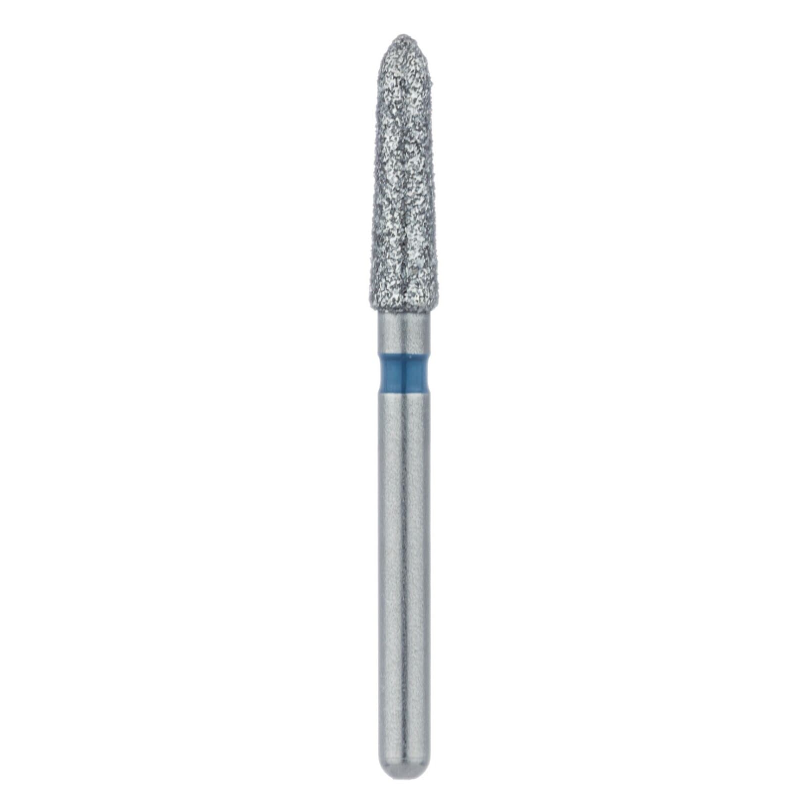 Meisinger 878-021-FG Diamond Bur, FG, Medium Grit, Blue Ring, Cylinder/Bevel End, 2.1 mm Head Diameter, 8.0 mm Head Length, 5/Pkg thumbnail 3