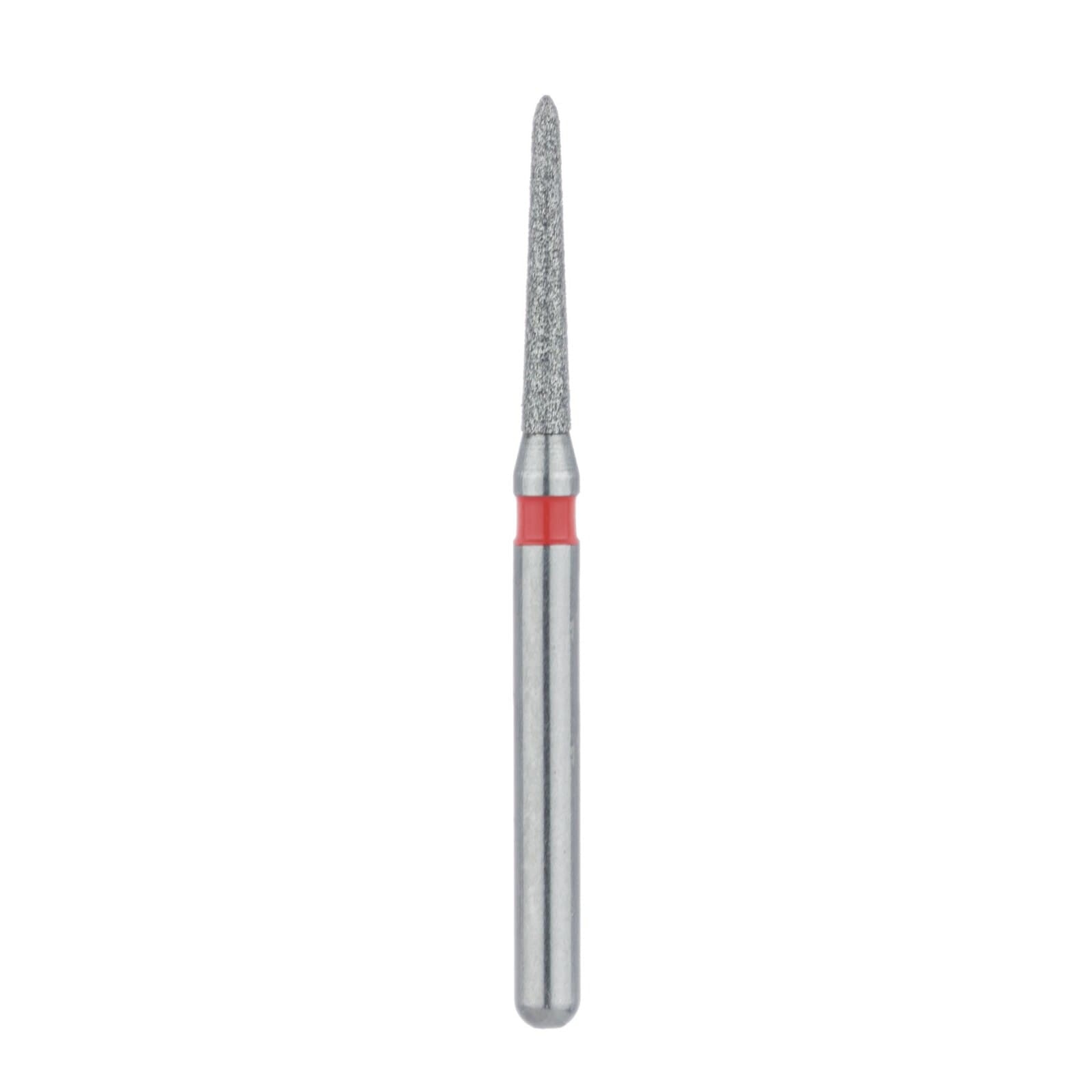 Meisinger 878F-012-FG Fine Grit Friction Grip Diamond Bur, Tapered Torpedo/Cylinder with Bevel End, 1.2 mm Head Diameter, 8.0 mm Head Length, Red Ring, 5/Pkg thumbnail 3
