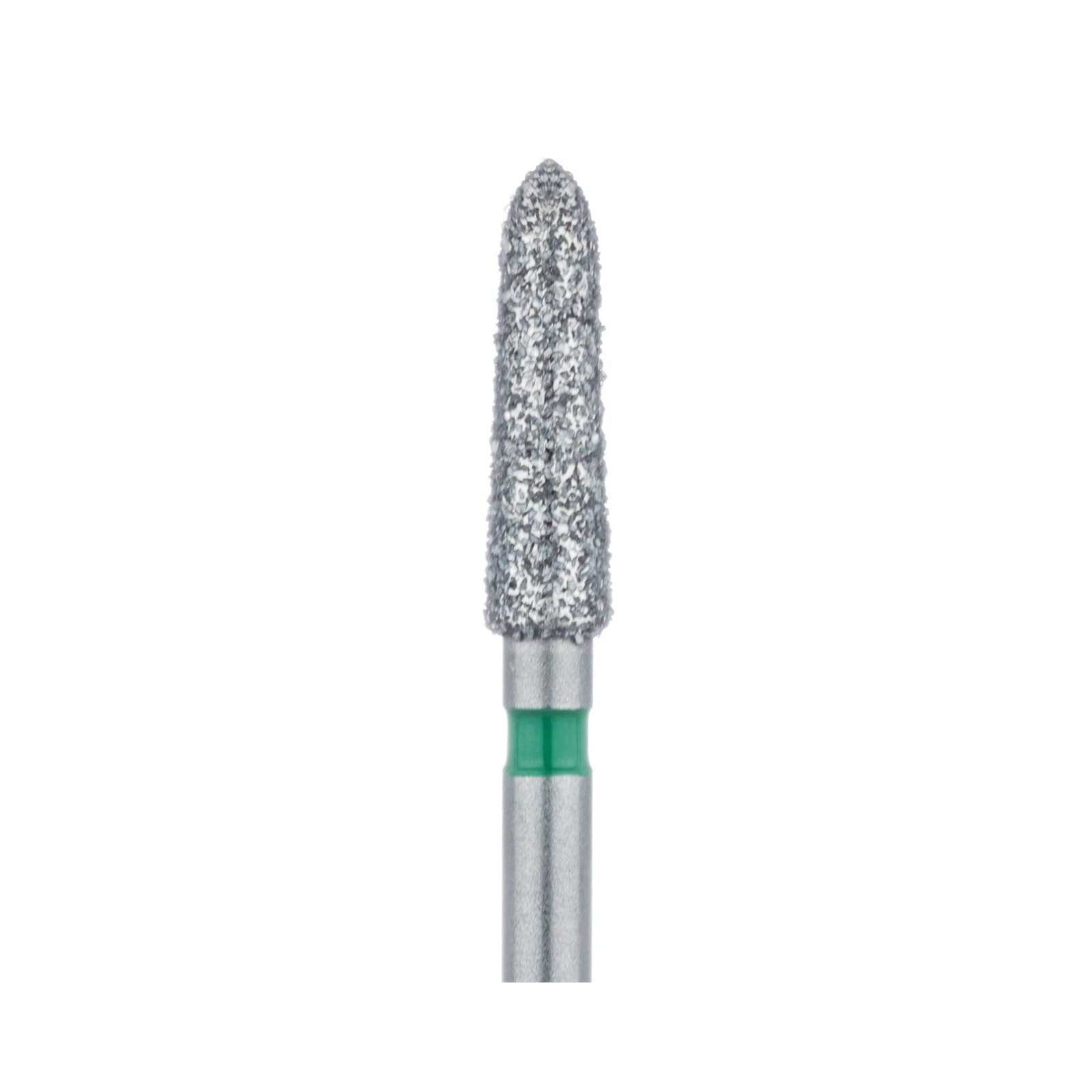 Meisinger 878G-023-FG Diamond Bur, FG, Coarse (Green), Tapered Torpedo, 2.3 mm Head Diameter, 8.0 mm Head Length, 5/Pkg thumbnail 3