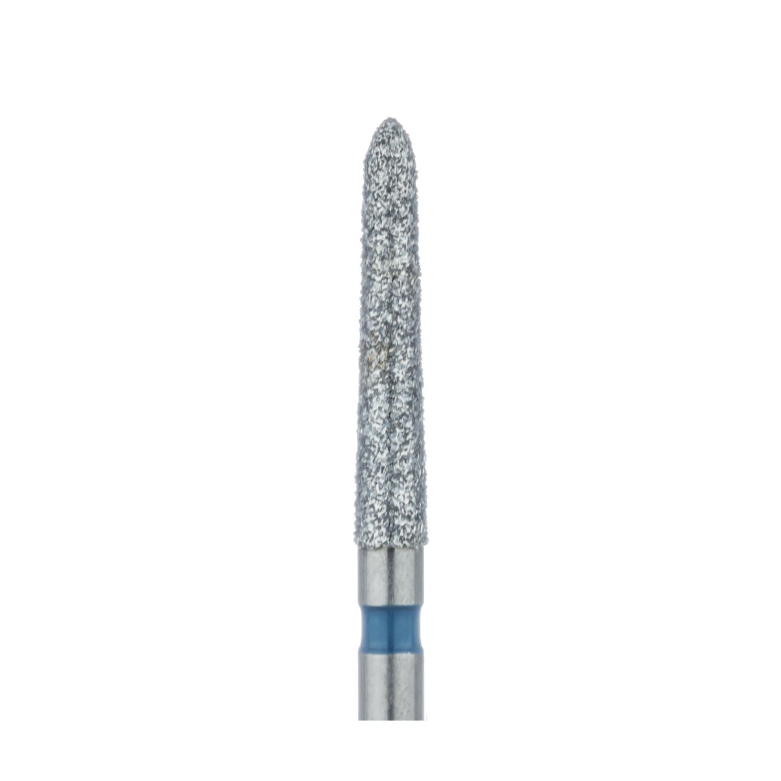 Meisinger 879-018-FG Diamond Bur, Medium Grit, Tapered Torpedo/Cylinder, Bevel End, 1.8 mm Head Diameter, 10.0 mm Head Length, Friction Grip, 5/Pkg thumbnail 3